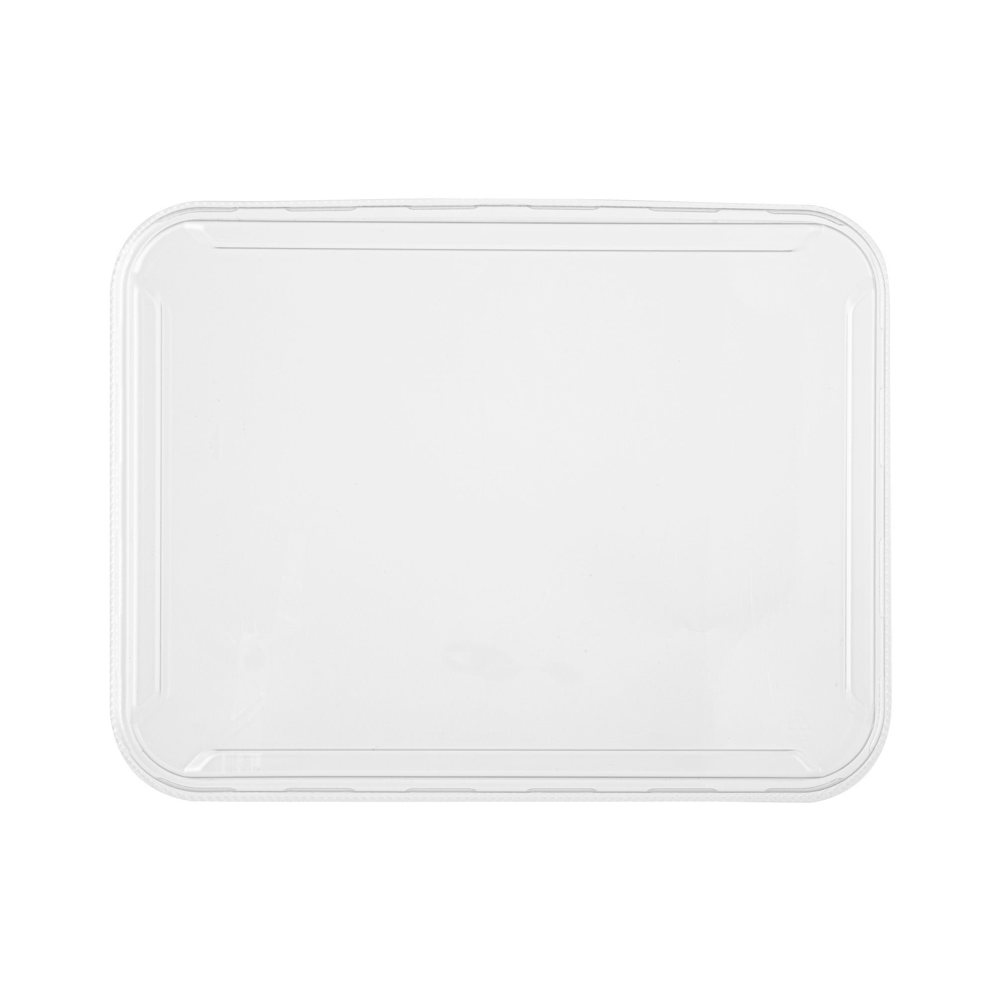 Bio Tek Rectangle Clear Plastic Lid - Fits 78 oz Serving Container - 50 count box