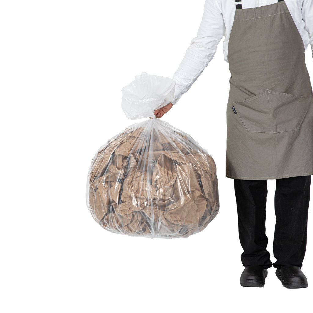 RW Clean 20 gal Clear Plastic Trash Can Liner - Standard-Duty, 0.7 mil - 30" x 36" - 200 count box