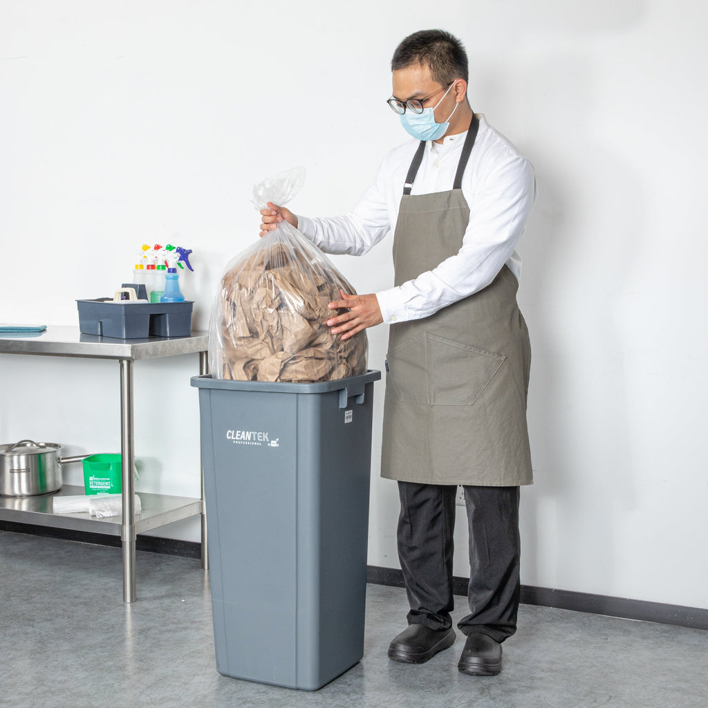 RW Clean 20 gal Clear Plastic Trash Can Liner - Standard-Duty, 0.7 mil - 30" x 36" - 200 count box