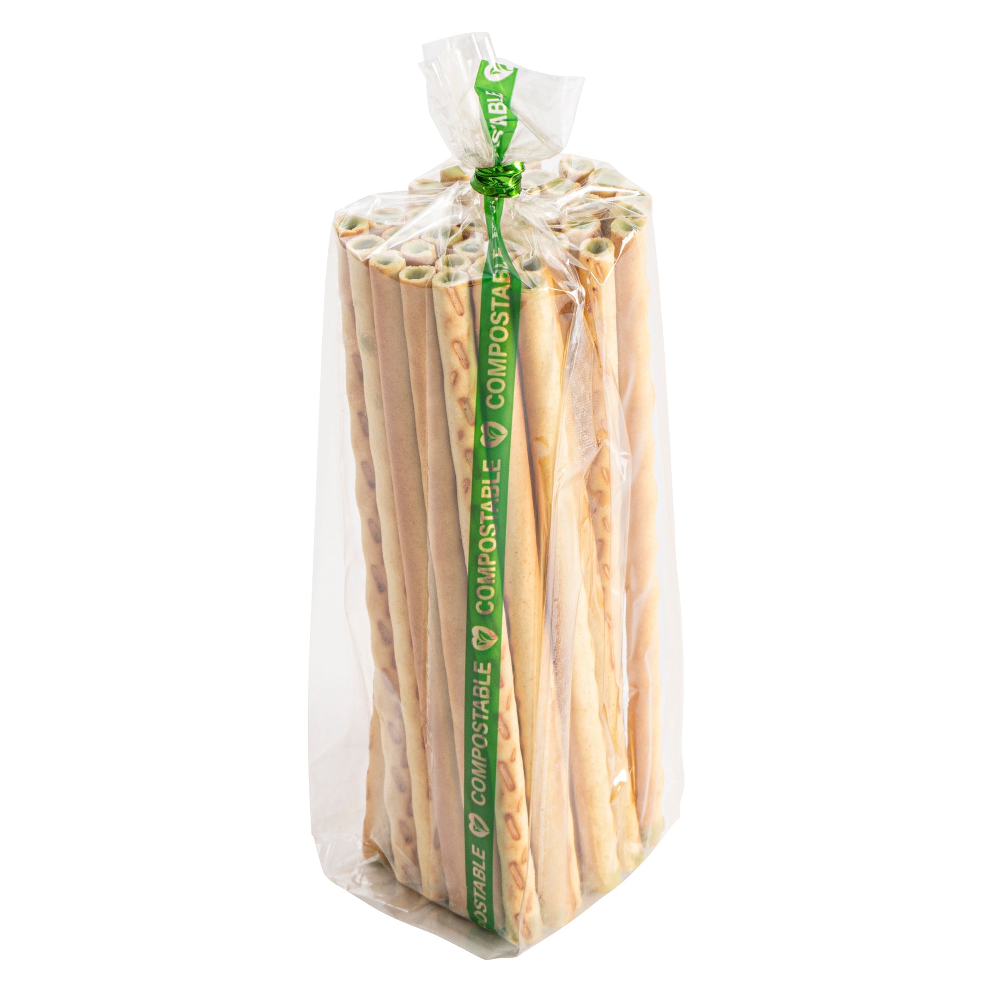 Basic Nature Clear Plastic Gusset Bag - Compostable, High Clarity, Heat Sealable - 2" x 2" x 8 1/4" - 100 count box