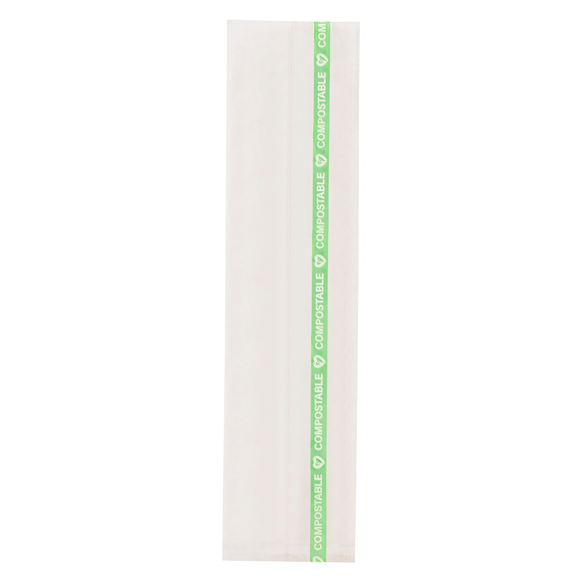 Basic Nature Clear Plastic Gusset Bag - Compostable, High Clarity, Heat Sealable - 2" x 2" x 8 1/4" - 100 count box