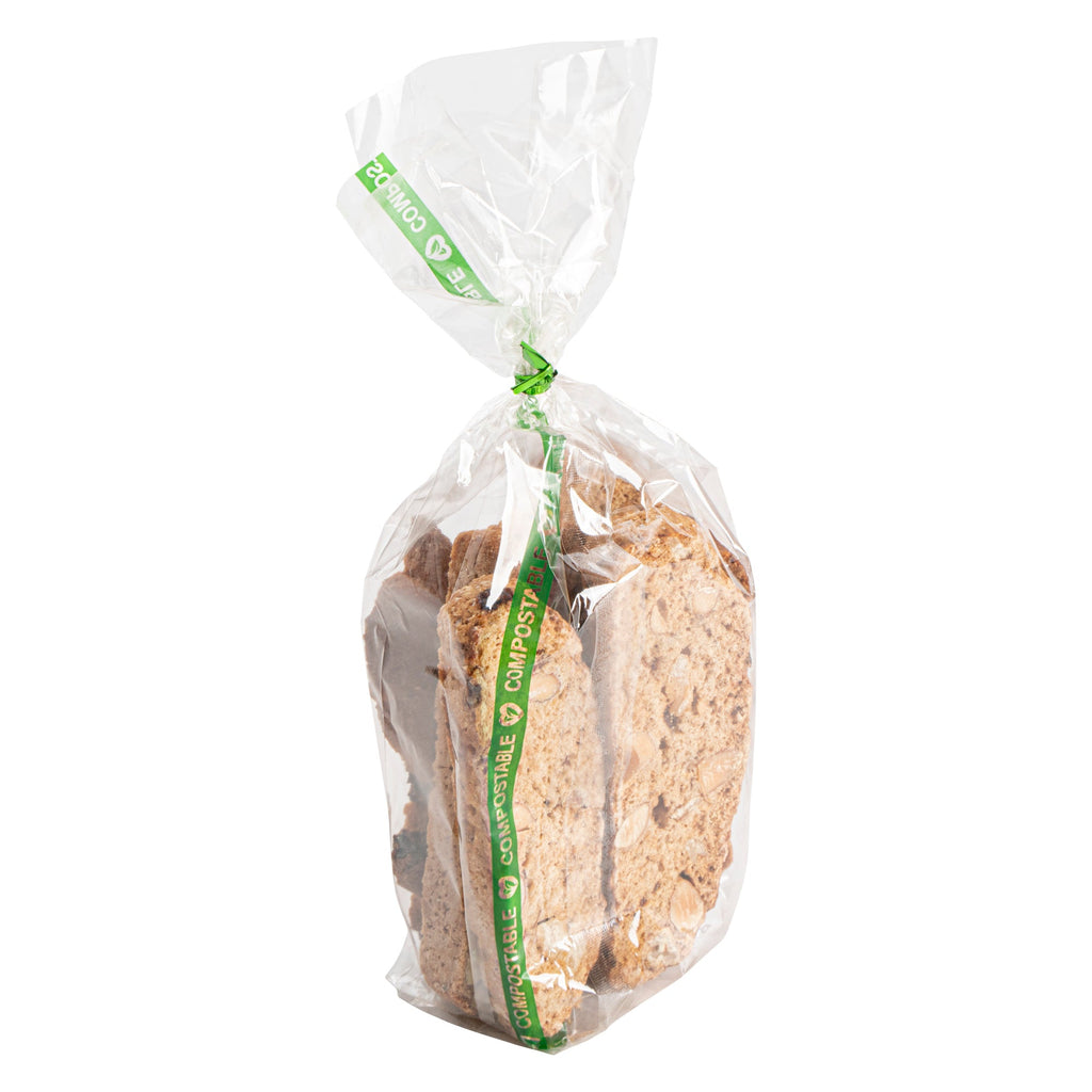 Basic Nature Clear Plastic Gusset Bag - Compostable, High Clarity, Heat Sealable - 2 1/2" x 2" x 9 3/4" - 100 count box