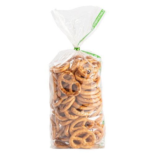 Basic Nature Clear Plastic Gusset Bag - Compostable, High Clarity, Heat Sealable - 3 3/4" x 1 1/4" x 12" - 100 count box