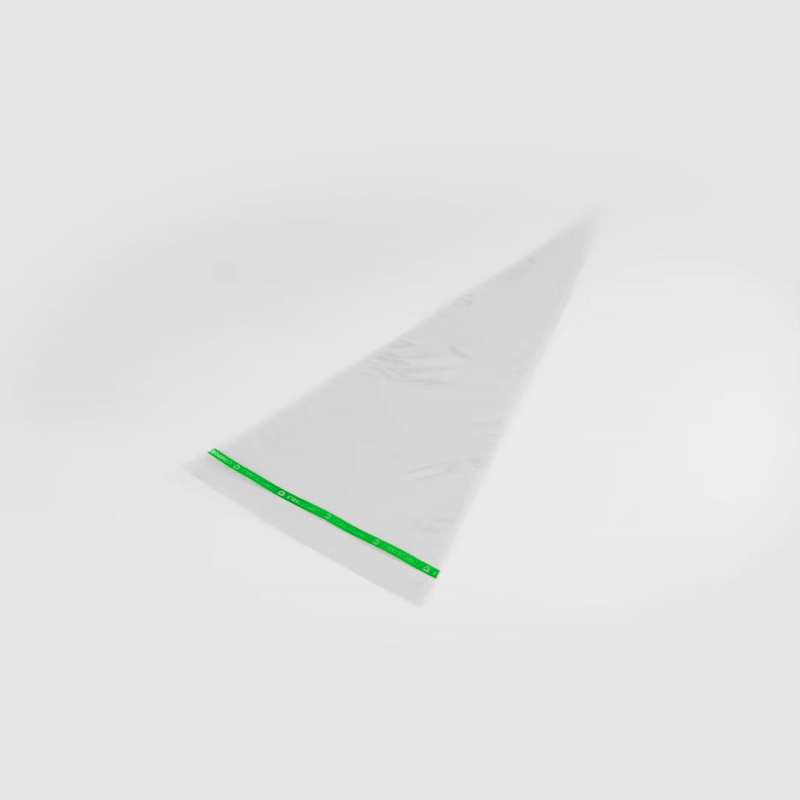 Basic Nature Clear Plastic Cone Bag - Compostable, High Clarity - 17" x 7 1/2" - 100 count box