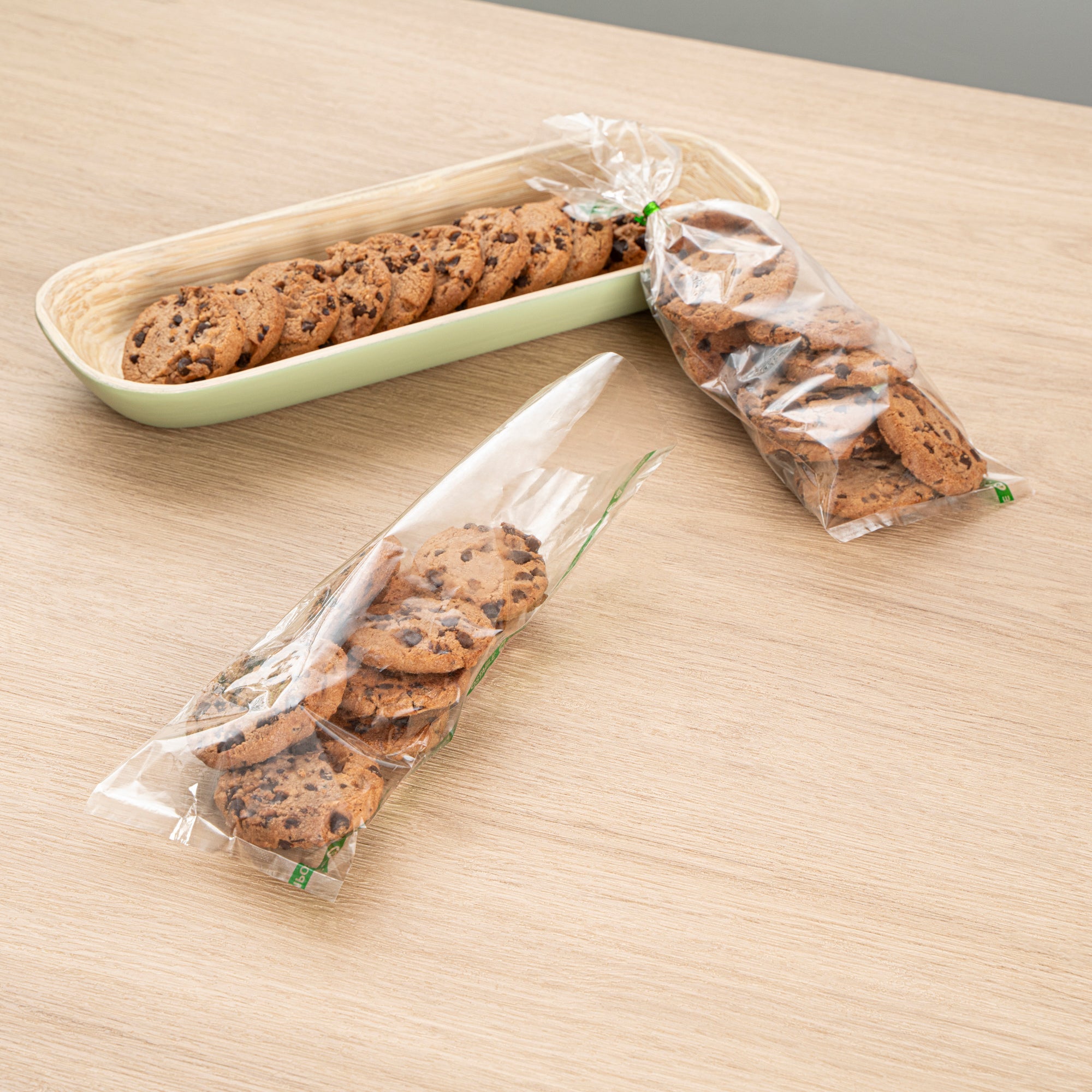 Basic Nature Clear Plastic Bag - No Flap, Home Compostable, High Clarity, Heat Sealable - 10" x 3 3/4" - 100 count box