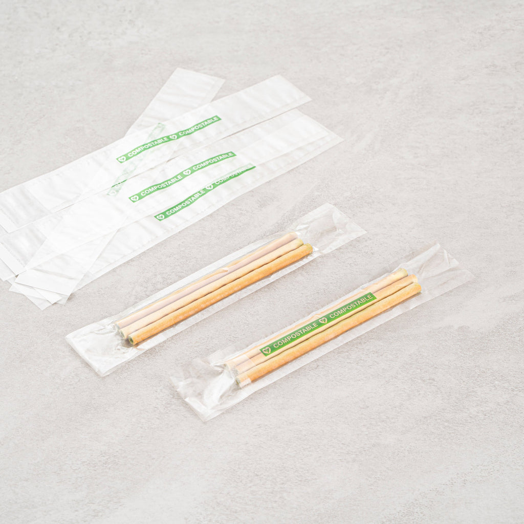 Basic Nature Clear Plastic Bag - with Flap, Home Compostable, High Clarity, Heat Sealable - 8" x 1" - 100 count box