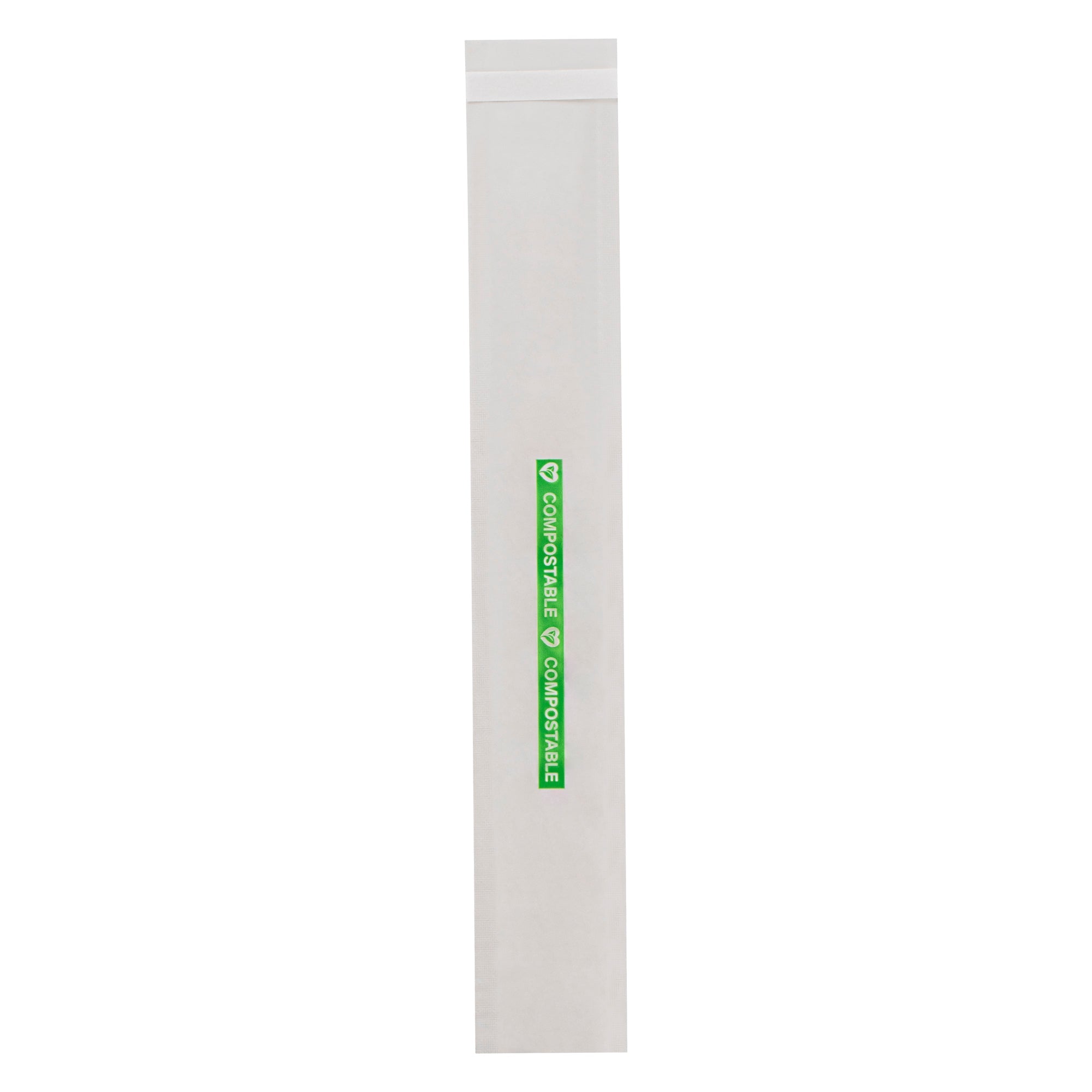 Basic Nature Clear Plastic Bag - with Flap, Home Compostable, High Clarity, Heat Sealable - 8" x 1" - 100 count box