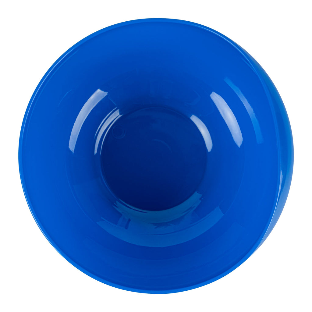 Adapt Tek 19 oz Round Blue Plastic Scoop Bowl - Spillproof, with Suction Base - 5 3/4" x 5 3/4" x 3" - 1 count box