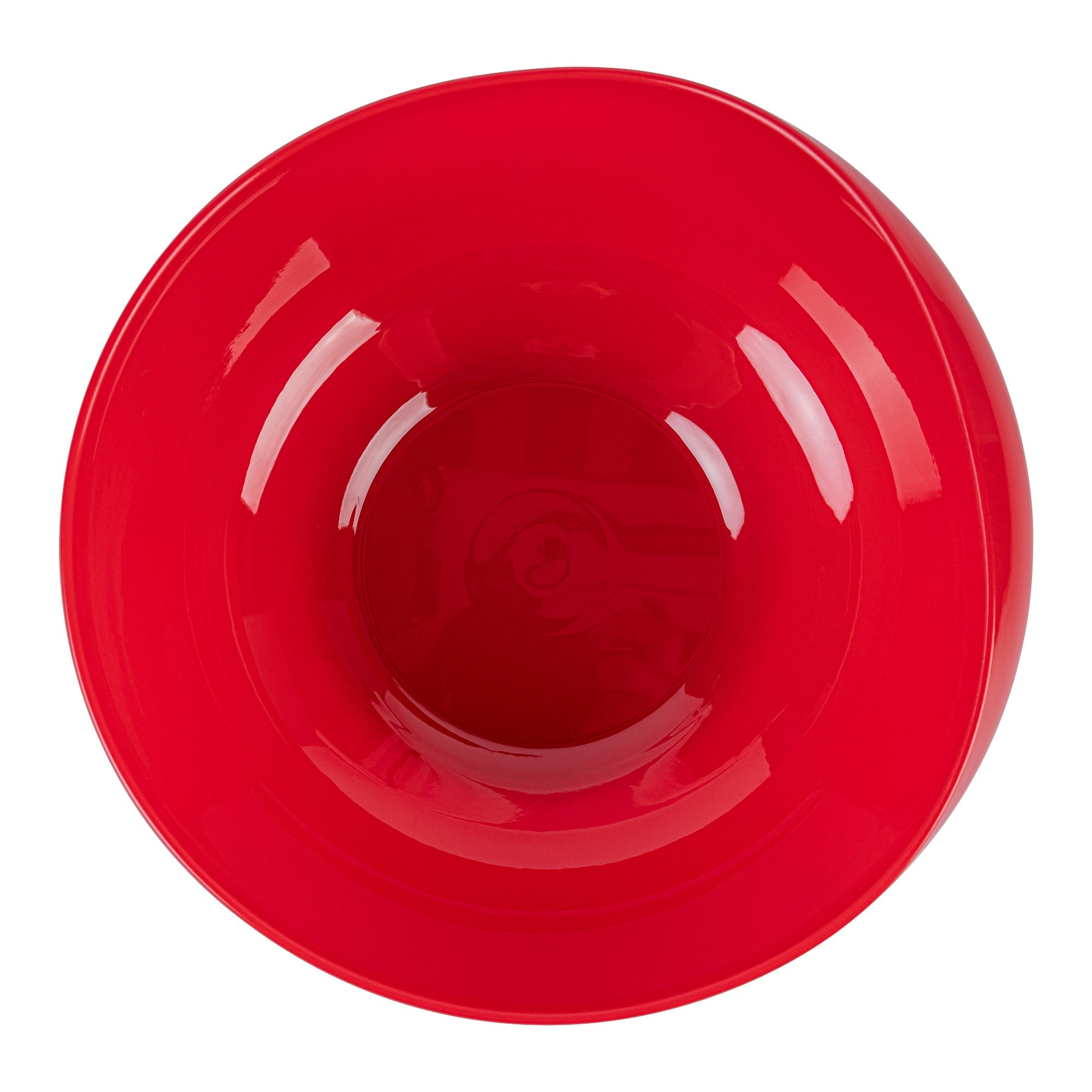 Adapt Tek 19 oz Round Red Plastic Scoop Bowl - Spillproof, with Suction Base - 5 3/4" x 5 3/4" x 3" - 20 count box