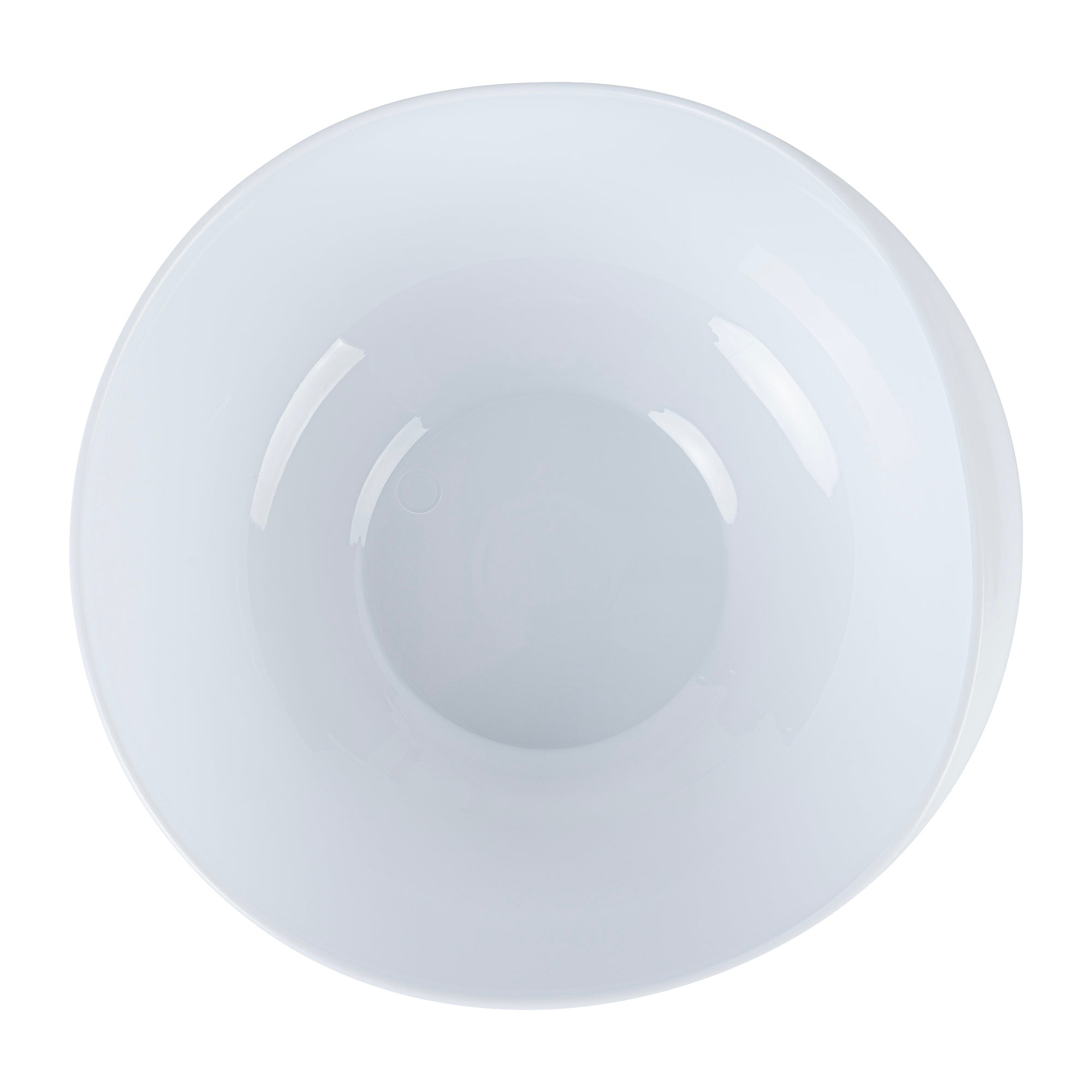 Adapt Tek 19 oz Round White Plastic Scoop Bowl - Spillproof, with Suction Base - 5 3/4" x 5 3/4" x 3" - 1 count box