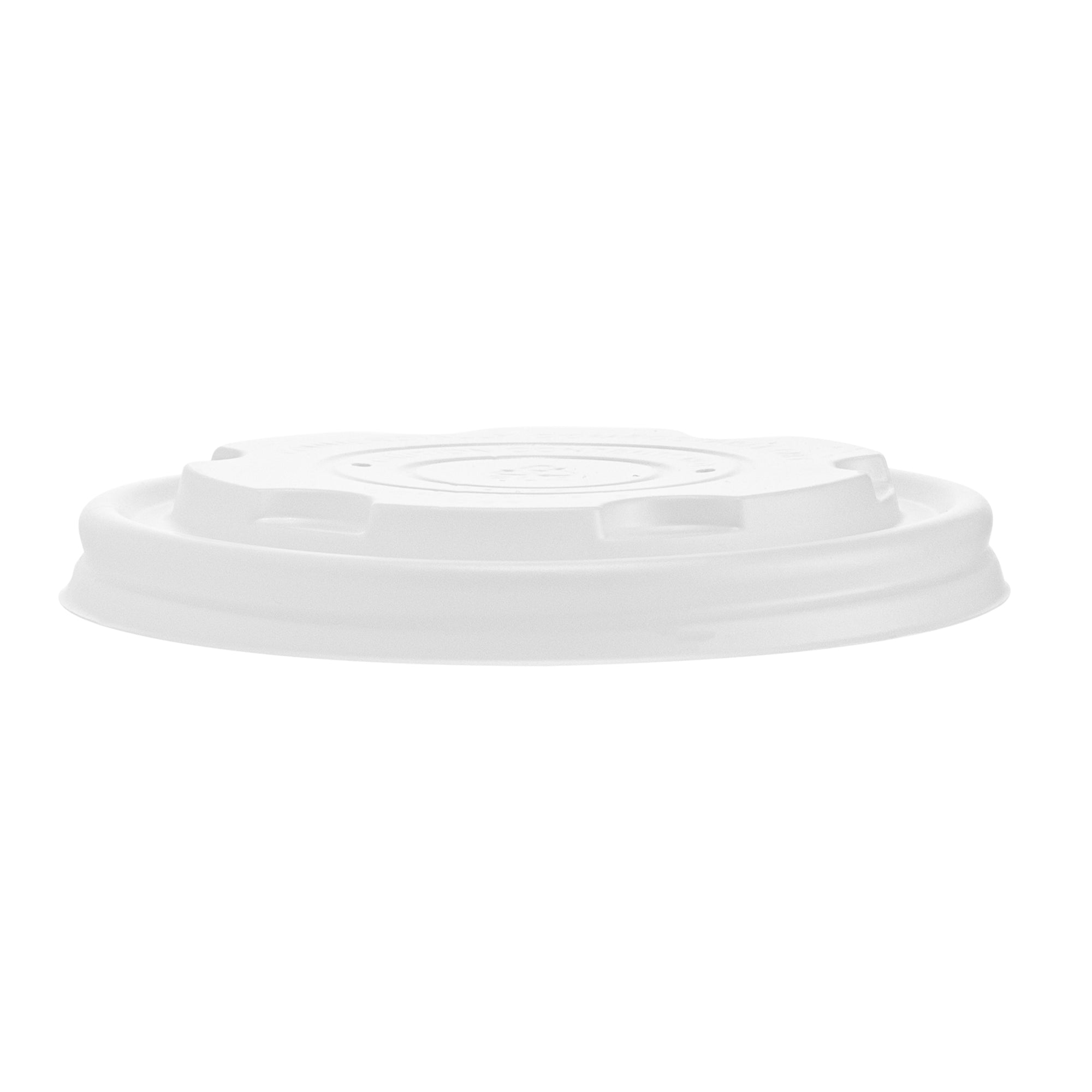 Sustain Round White PLA Plastic Lid - Compostable, Fits 8 oz Soup Container - 200 count box