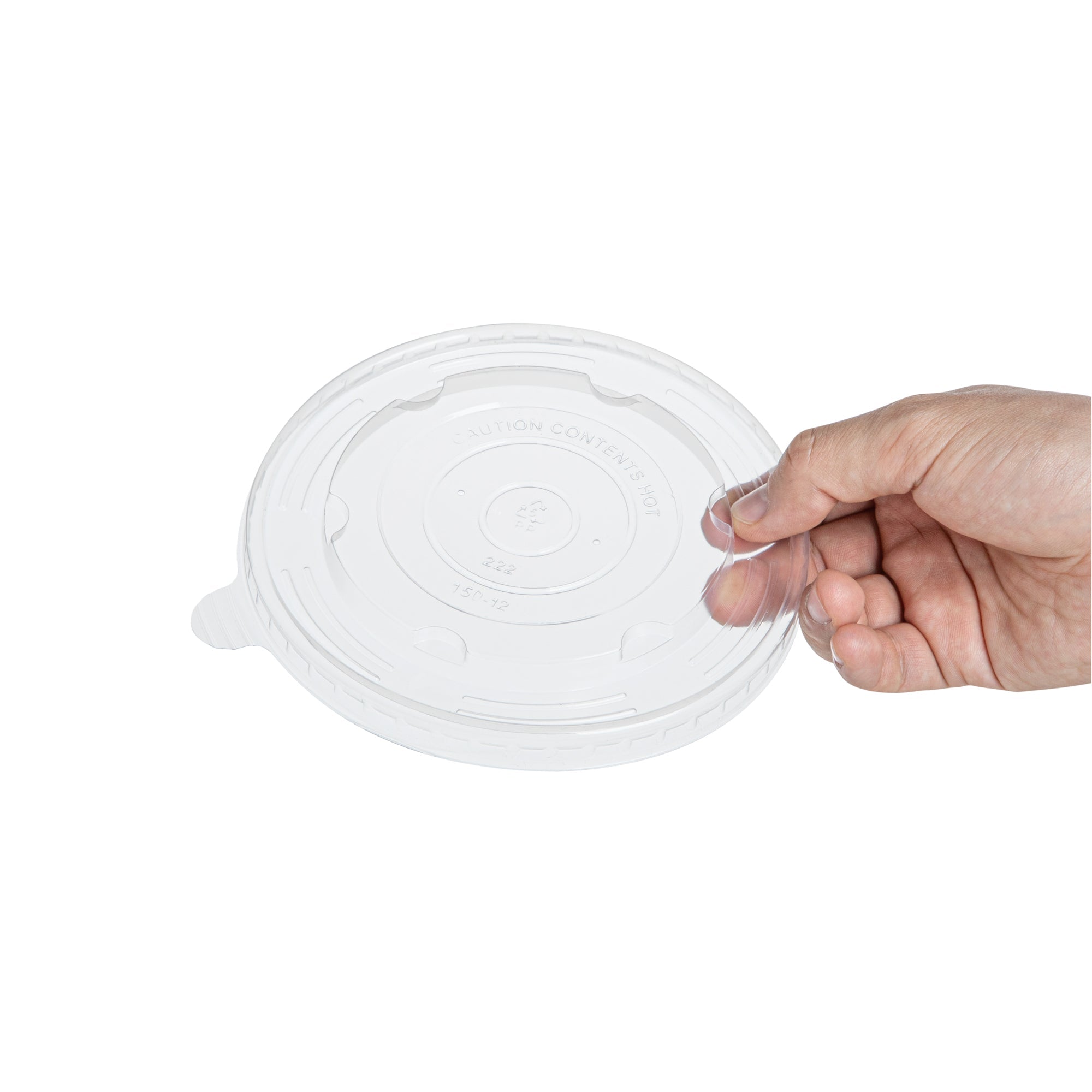 Sustain Round Clear Plastic Lid - Fits 17, 25 & 34 oz Take Out Container - 200 count box