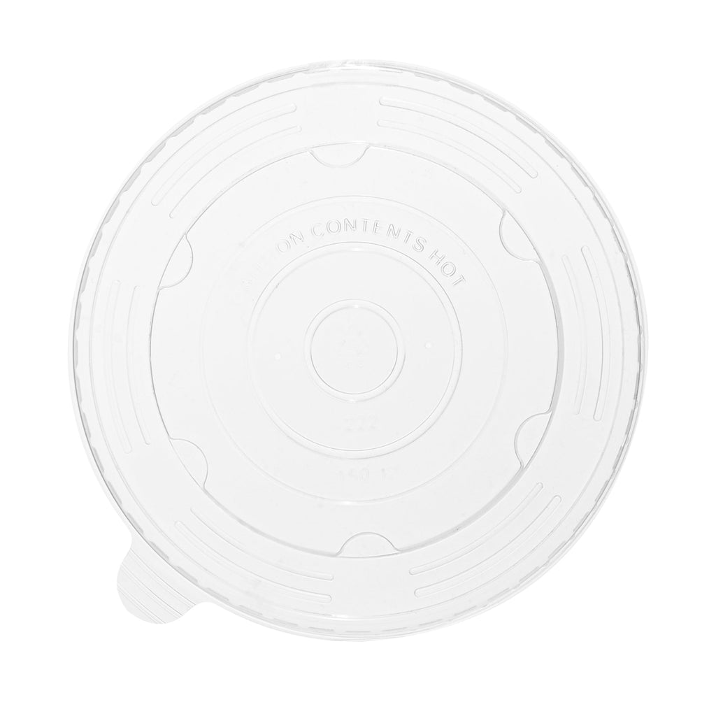 Sustain Round Clear Plastic Lid - Fits 17, 25 & 34 oz Take Out Container - 200 count box