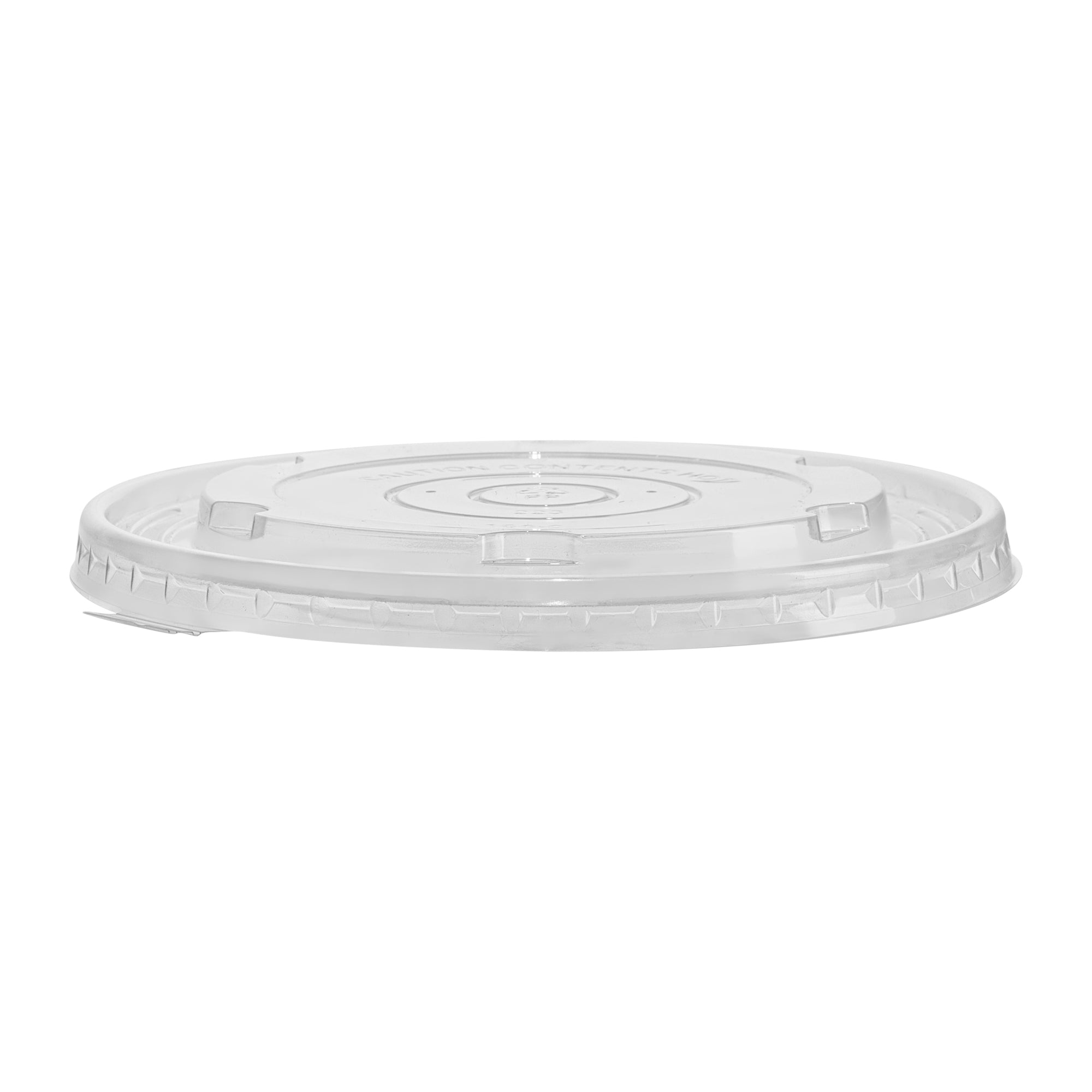 Sustain Round Clear Plastic Lid - Fits 37 & 44 oz Take Out Container - 50 count box