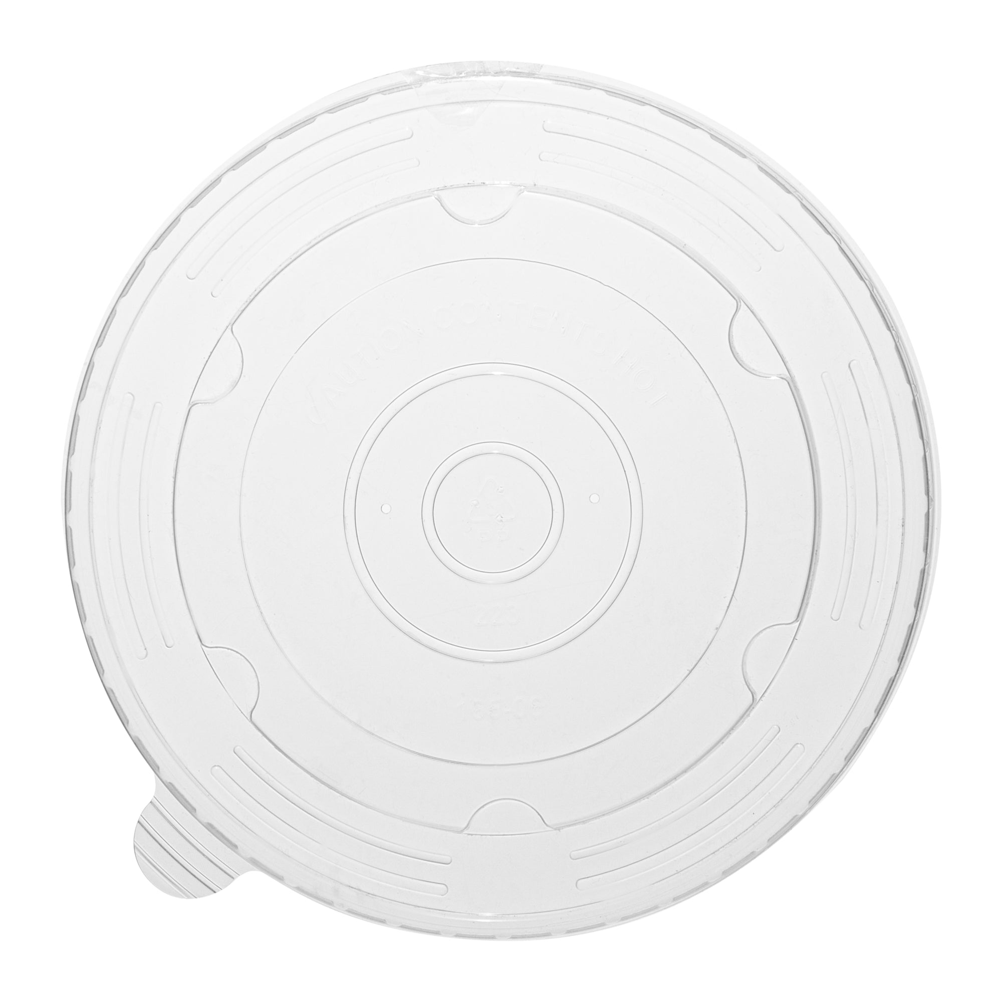 Sustain Round Clear Plastic Lid - Fits 37 & 44 oz Take Out Container - 50 count box