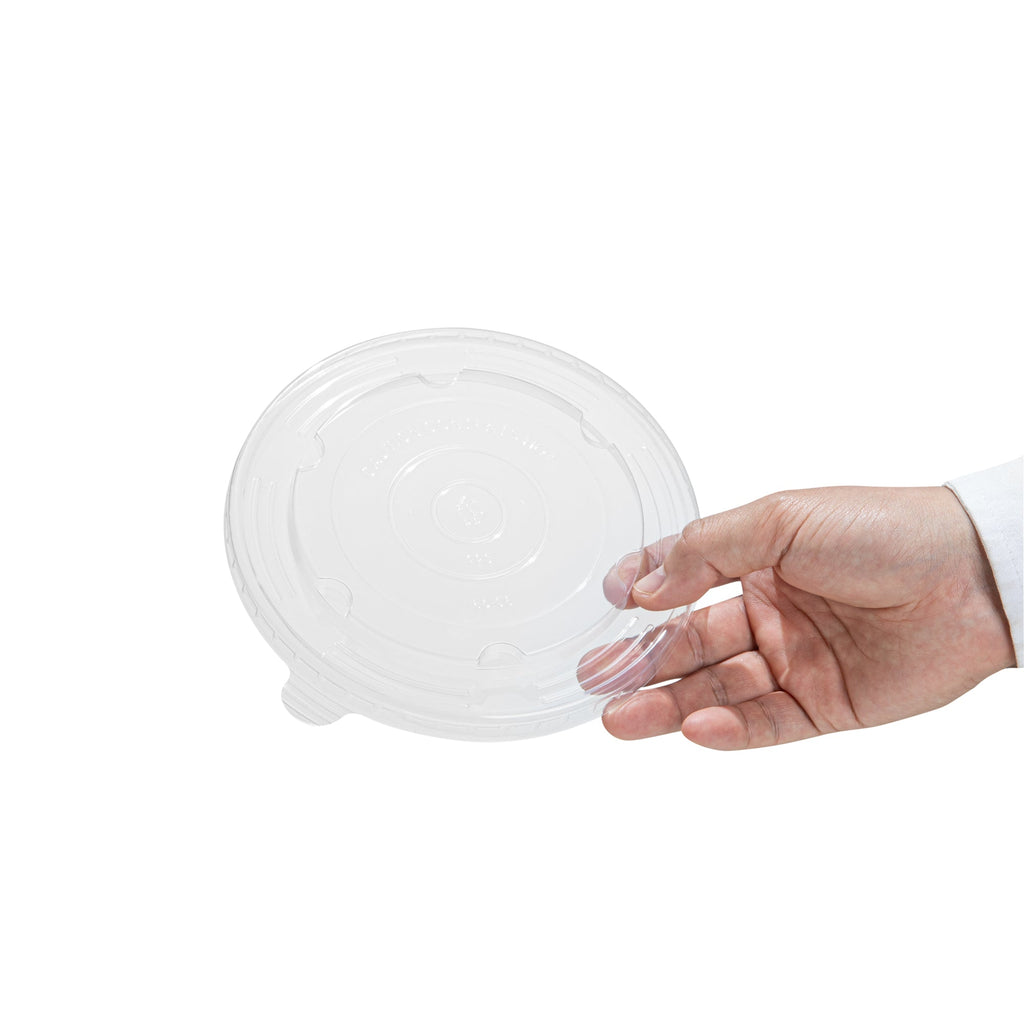 Sustain Round Clear Plastic Lid - Fits 37 & 44 oz Take Out Container - 200 count box