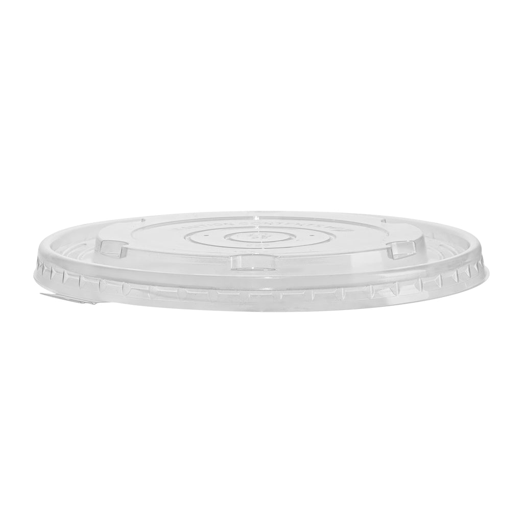 Sustain Round Clear Plastic Lid - Fits 37 & 44 oz Take Out Container - 200 count box