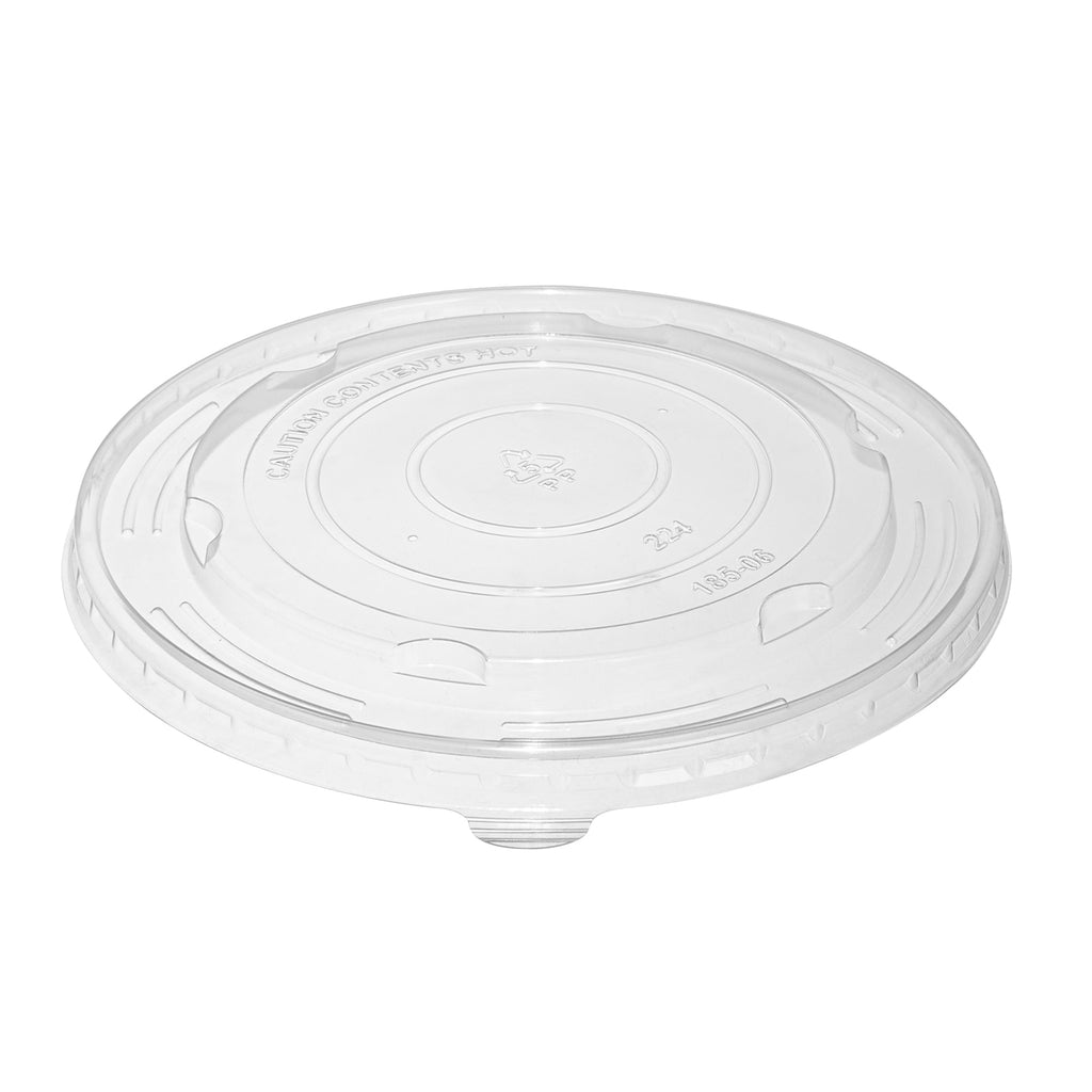 Sustain Round Clear Plastic Lid - Fits 50 oz Take Out Container - 200 count box