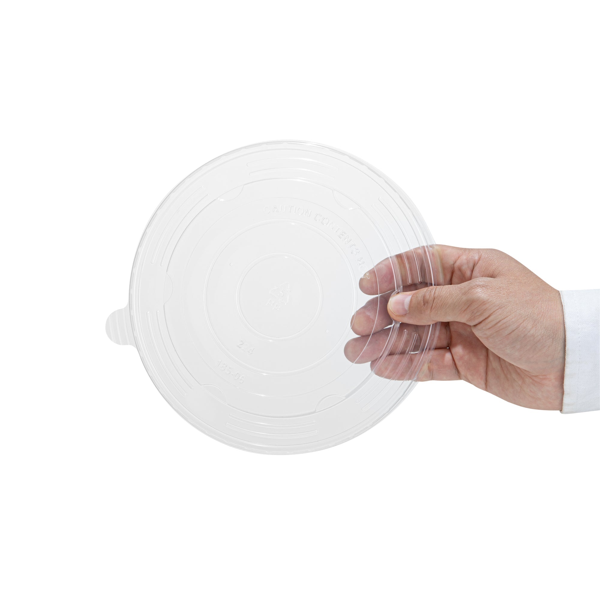 Sustain Round Clear Plastic Lid - Fits 50 oz Take Out Container - 200 count box