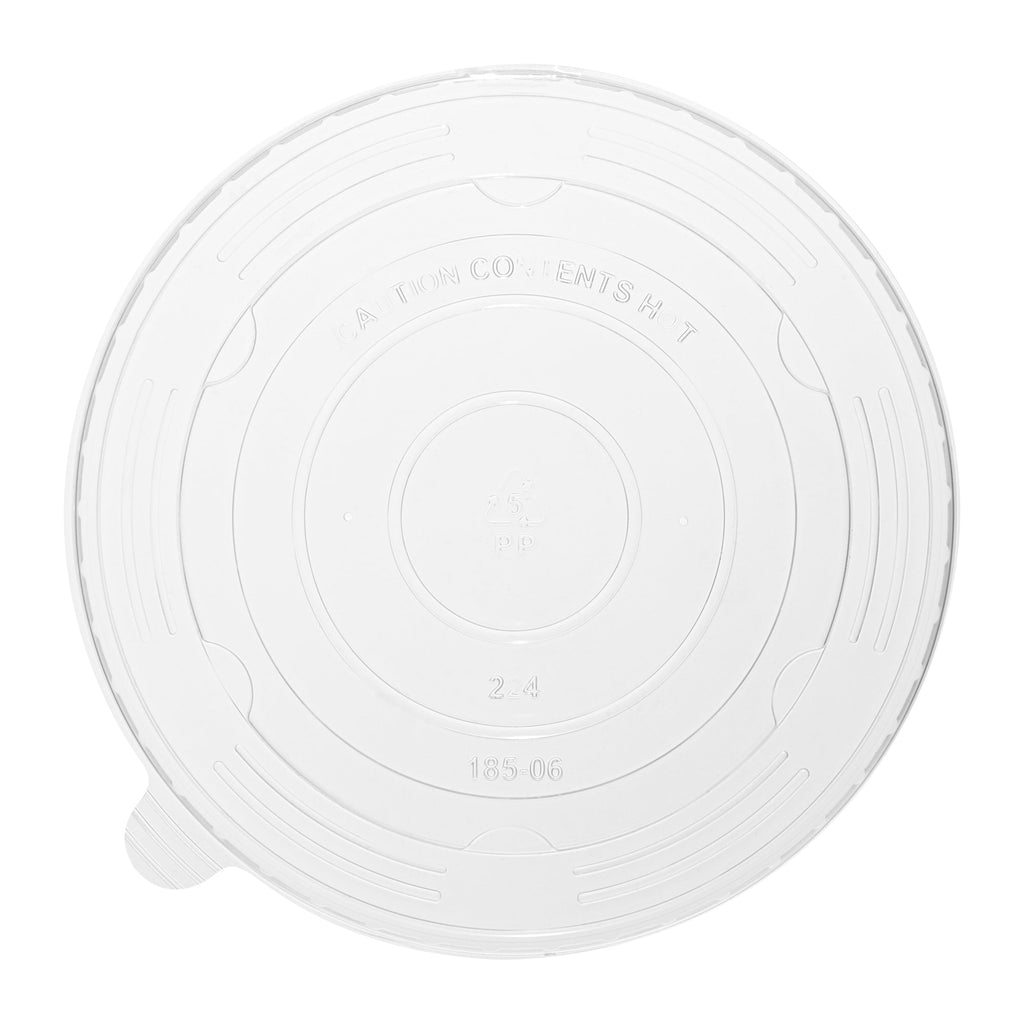 Sustain Round Clear Plastic Lid - Fits 50 oz Take Out Container - 200 count box