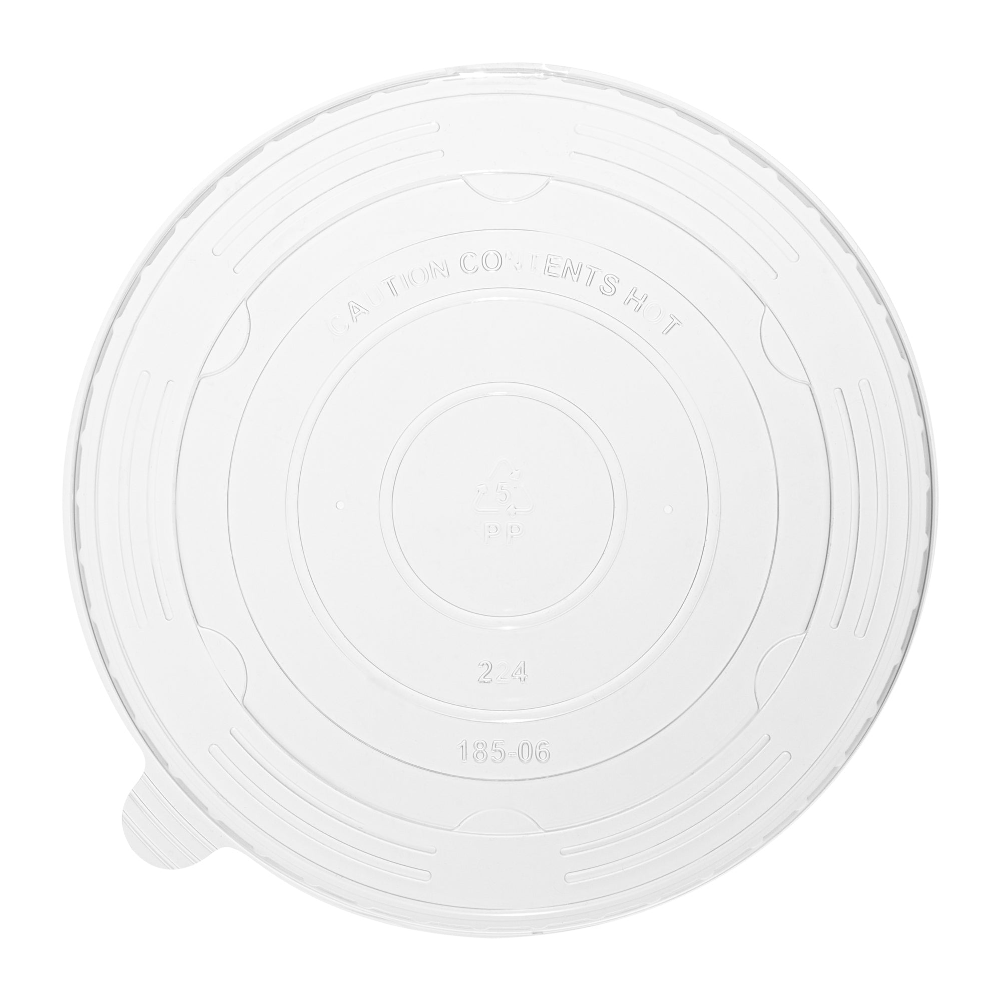 Sustain Round Clear Plastic Lid - Fits 50 oz Take Out Container - 200 count box