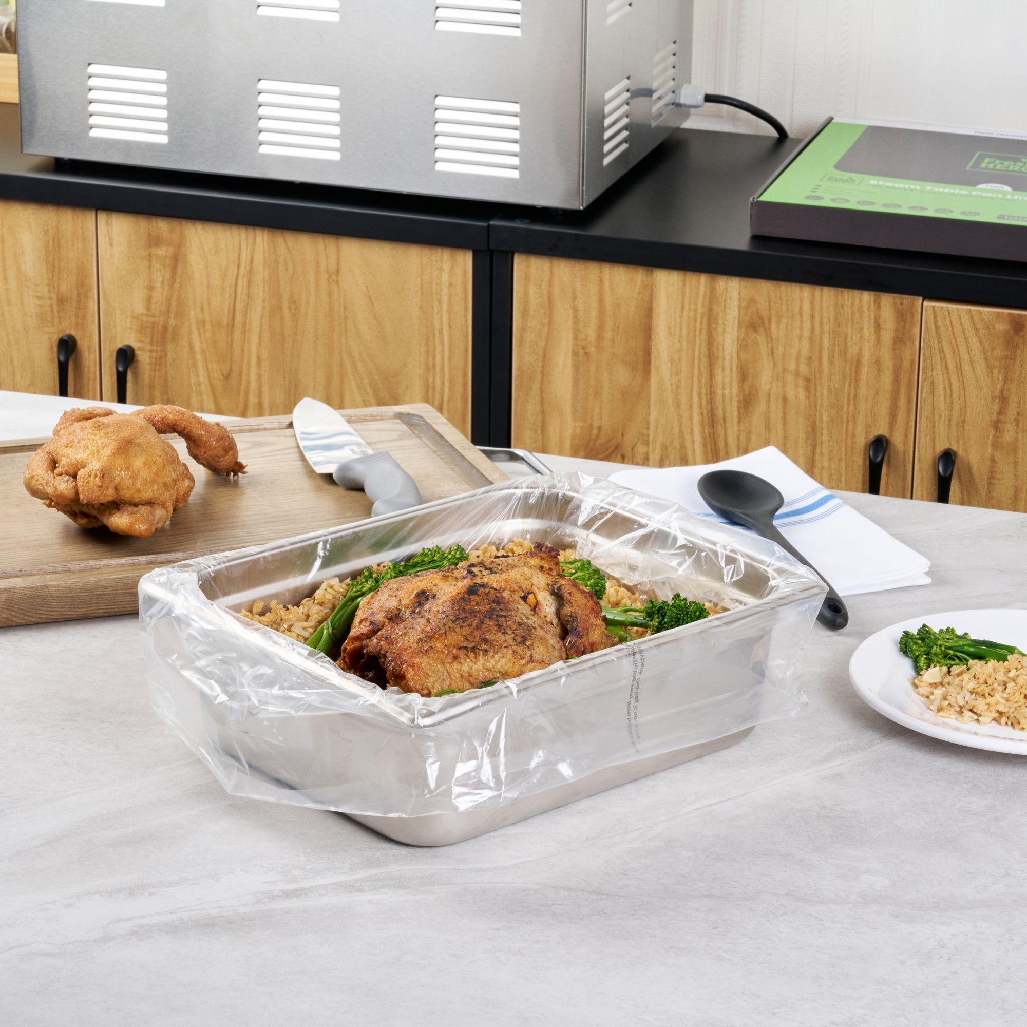 Fresh Hero Nylon Half Size Steam Table Pan Liner - 4" and 6" Depth - 23" x 14" - 100 count box