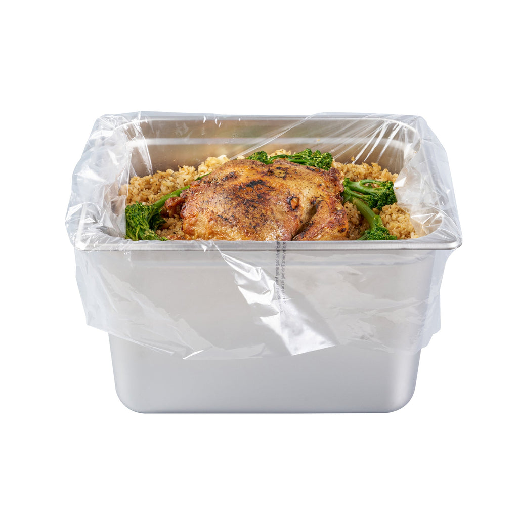 Fresh Hero Nylon Half Size Steam Table Pan Liner - 8" Depth - 23" x 18" - 100 count box