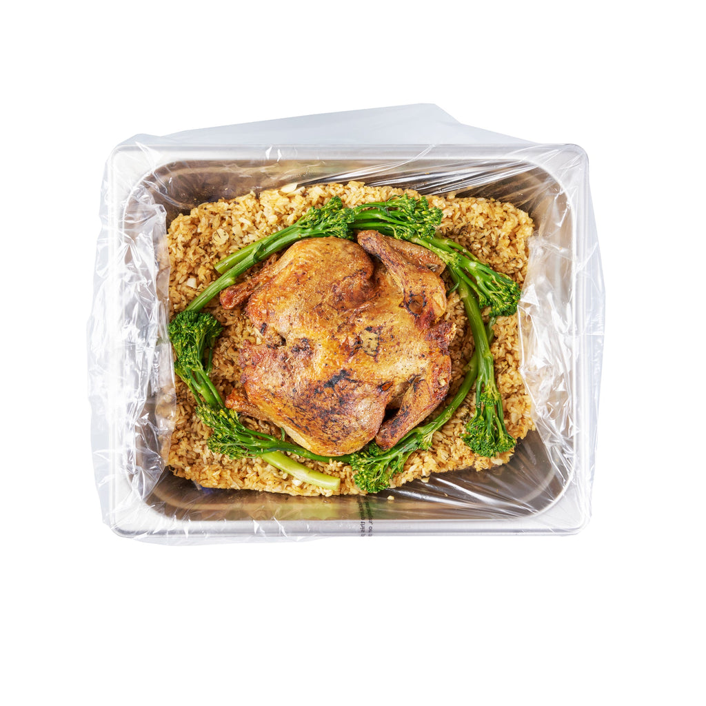 Fresh Hero Nylon Half Size Steam Table Pan Liner - 8" Depth - 23" x 18" - 100 count box