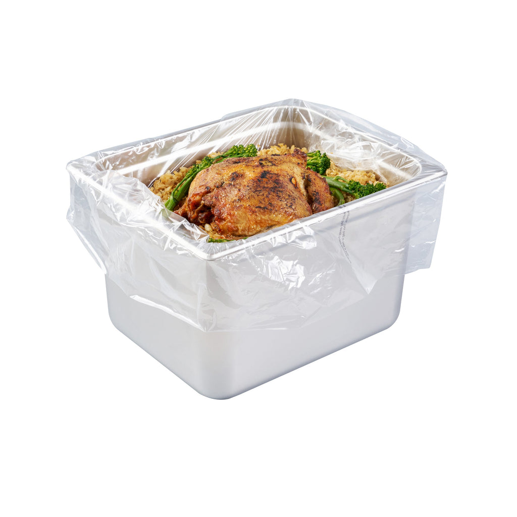 Fresh Hero Nylon Half Size Steam Table Pan Liner - 8" Depth - 23" x 18" - 100 count box