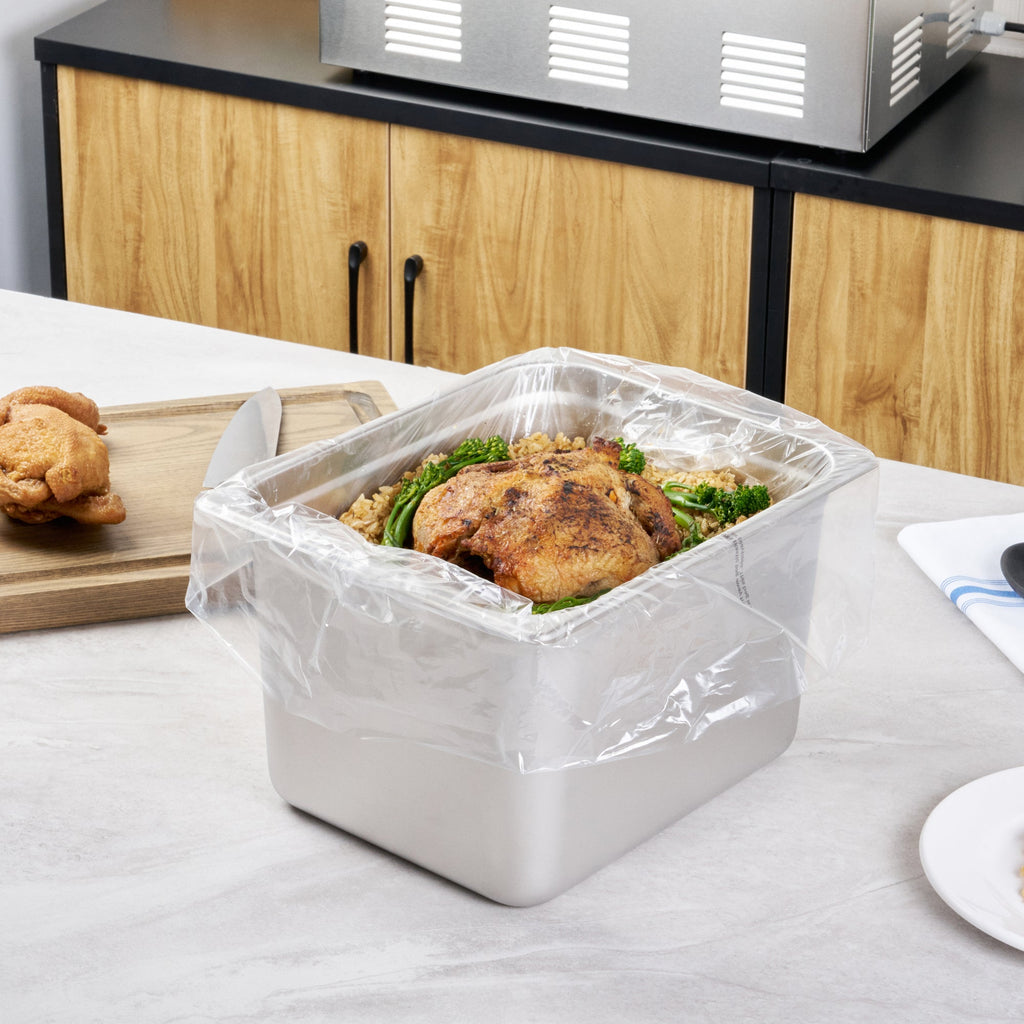Fresh Hero Nylon Half Size Steam Table Pan Liner - 8" Depth - 23" x 18" - 100 count box