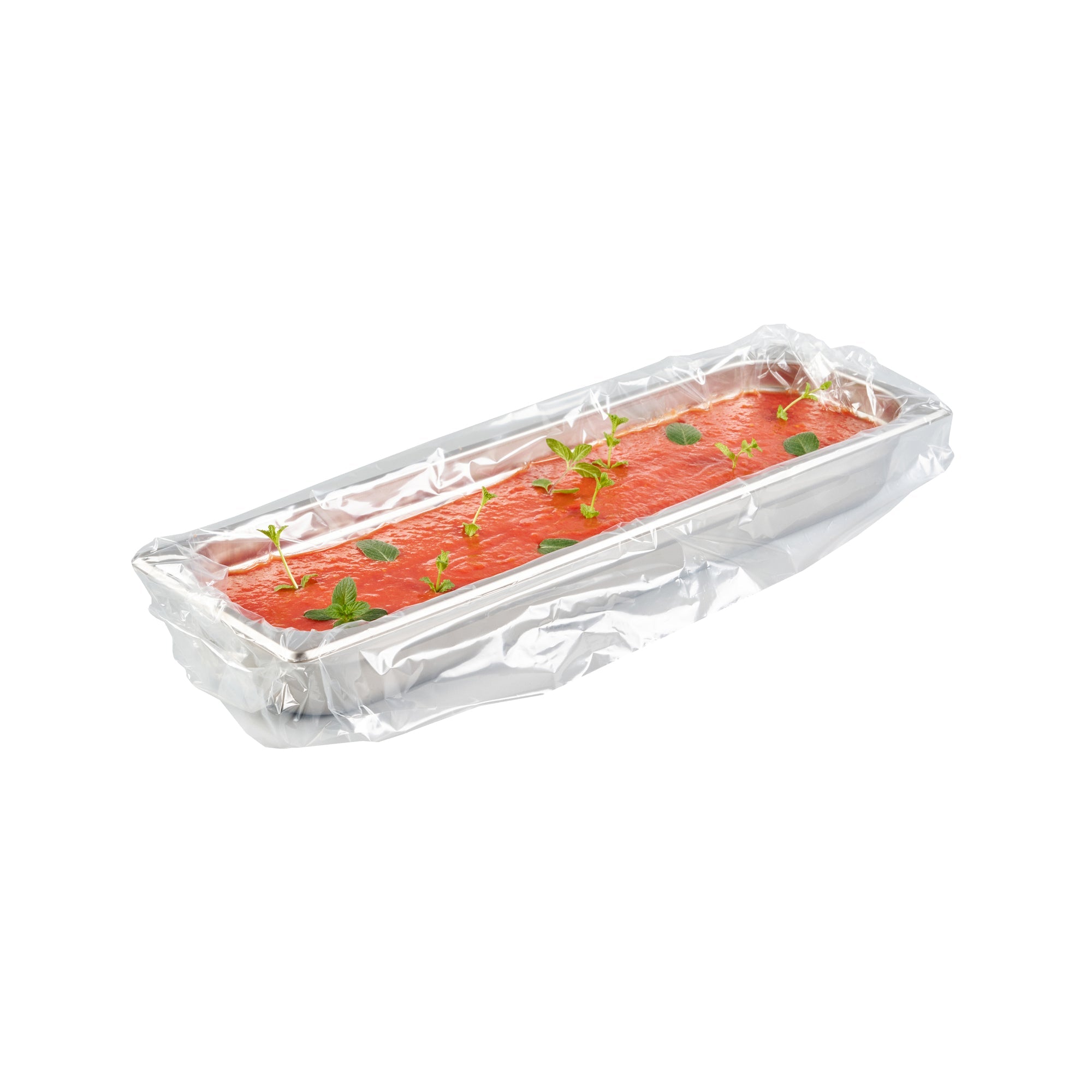 Fresh Hero Nylon Half Size Long Steam Table Pan Liner - 2.5" Depth - 27" x 10" - 100 count box