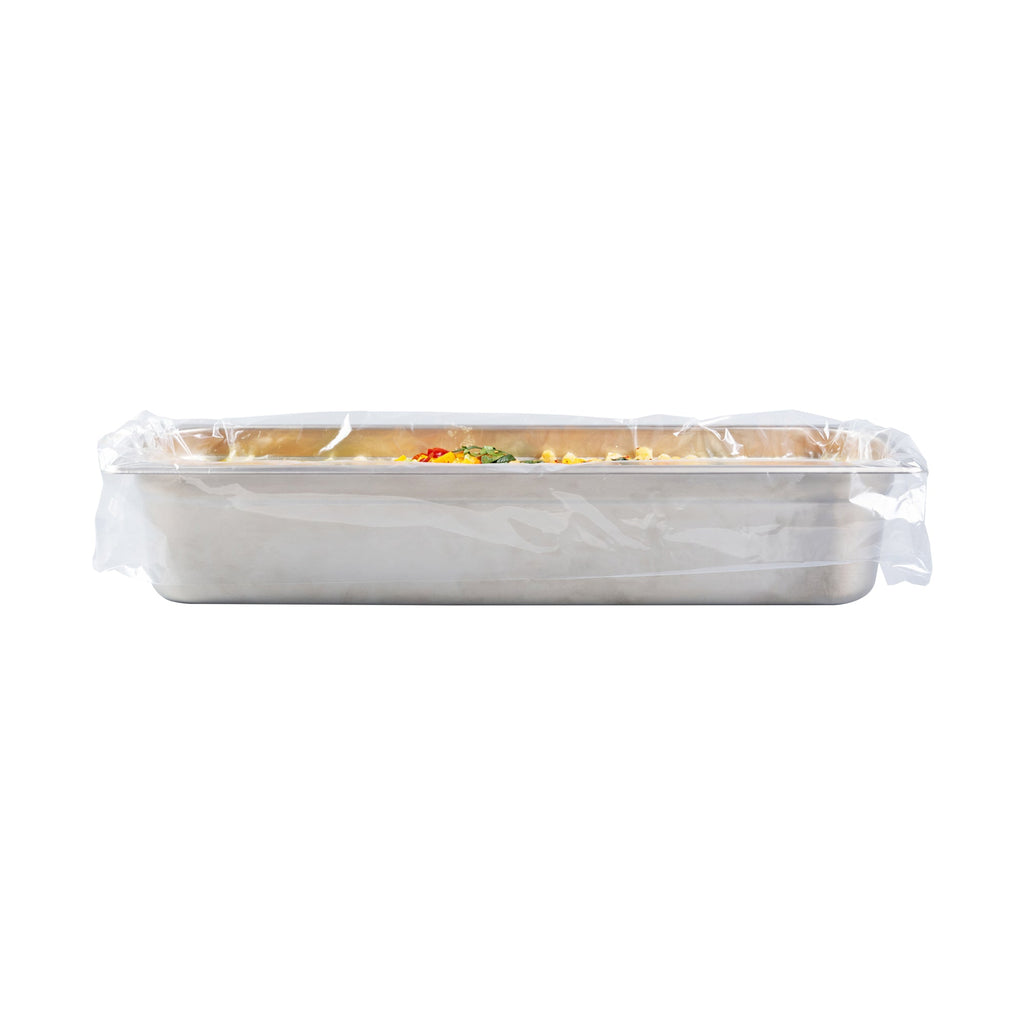 Fresh Hero Nylon Half Size Long Steam Table Pan Liner - 4" Depth - 27" x 11" - 100 count box