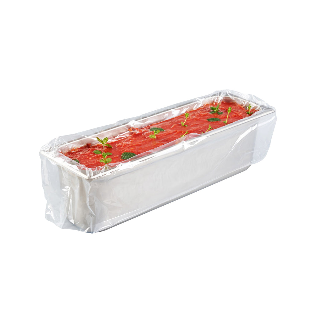 Fresh Hero Nylon Half Size Long Steam Table Pan Liner - 6" Depth - 27" x 14" - 100 count box