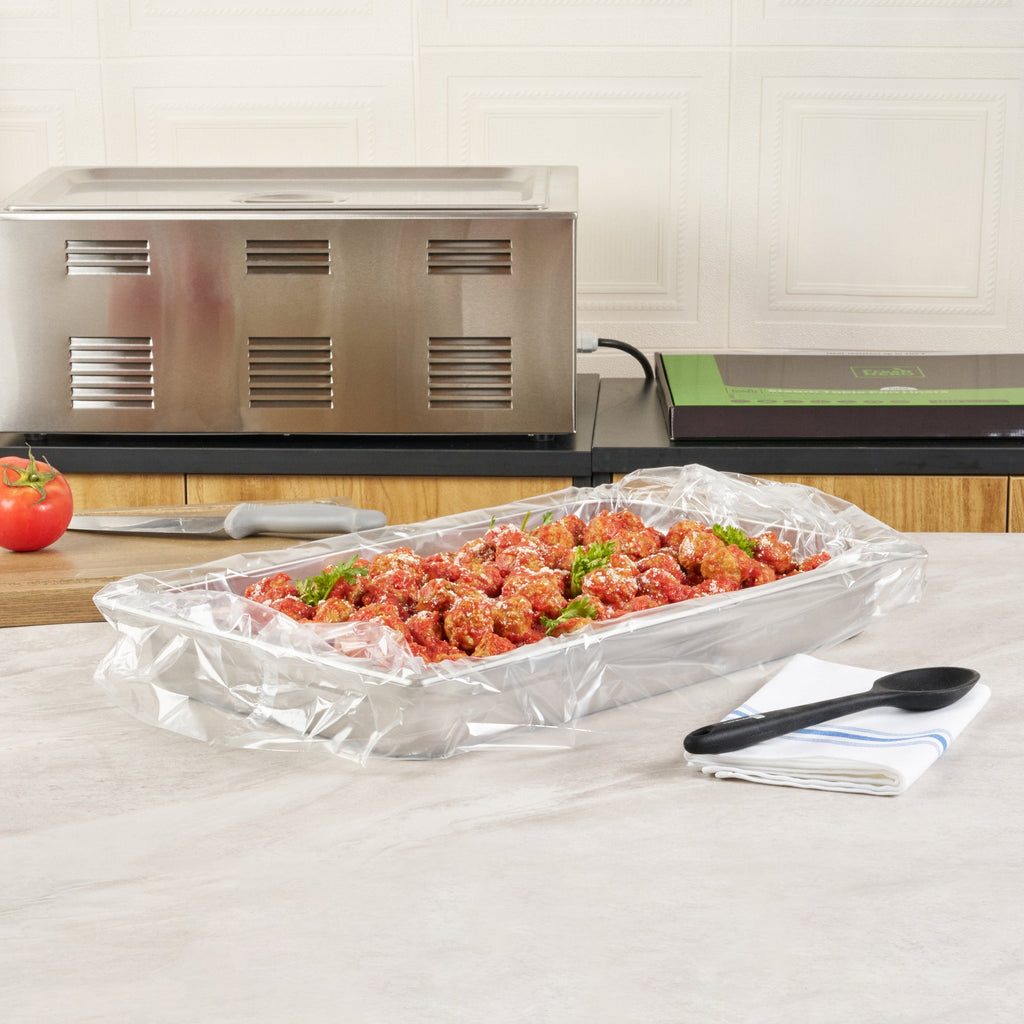 Fresh Hero Nylon Full Size Steam Table Pan Liner - 2.5" and 4" Depth - 34" x 12" - 100 count box