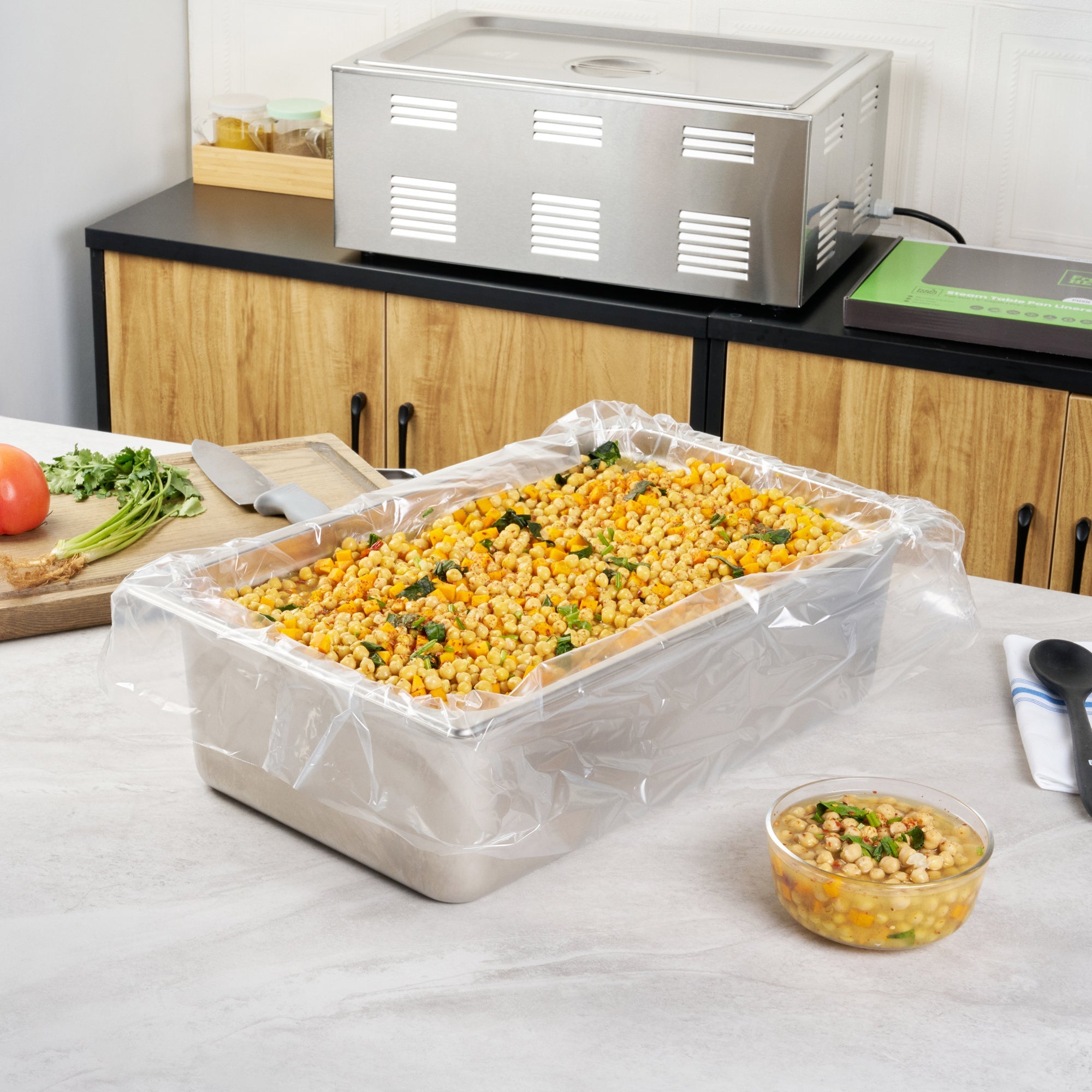 Fresh Hero Nylon Full Size Steam Table Pan Liner - 6" Depth - 34" x 18" - 50 count box