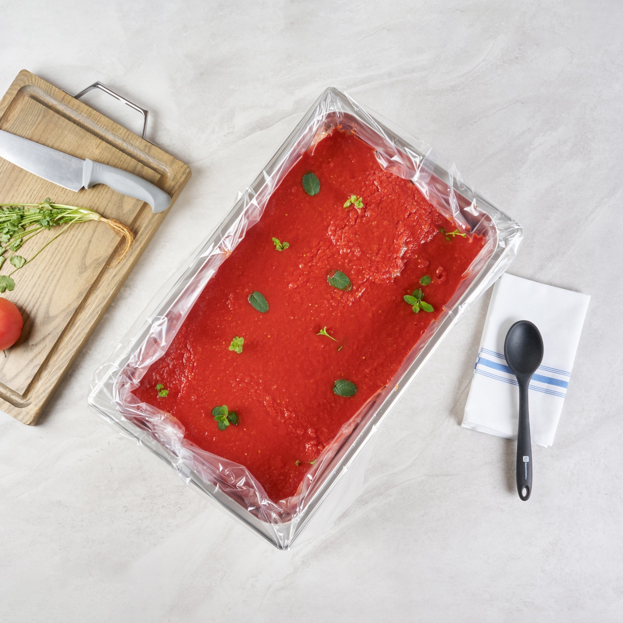 Fresh Hero Nylon Full Size Steam Table Pan Liner - 8" Depth - 34" x 22" - 50 count box
