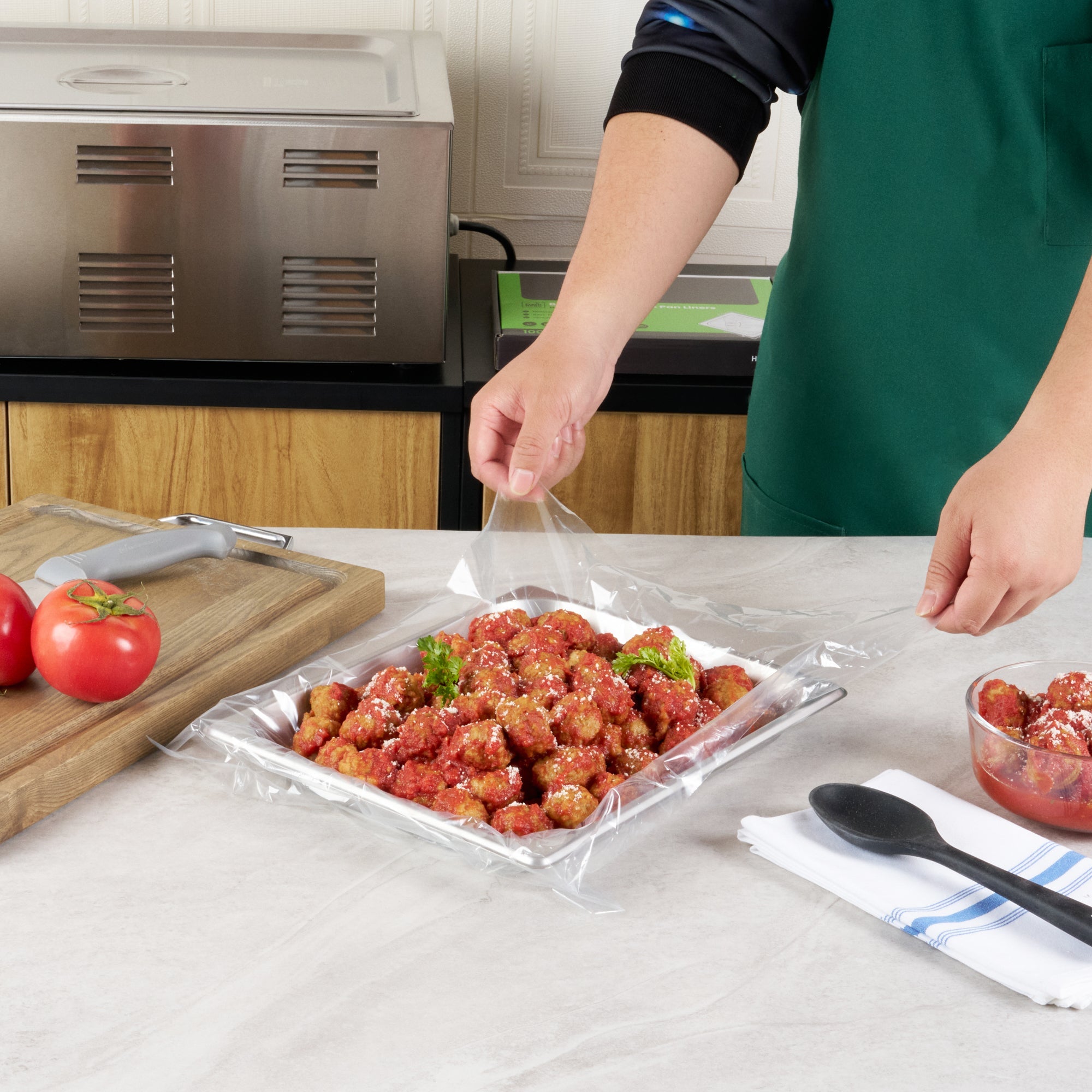 Fresh Hero Nylon Half Size Bun / Baking Sheet Pan Liner - 14 1/4" x 19" - 100 count box