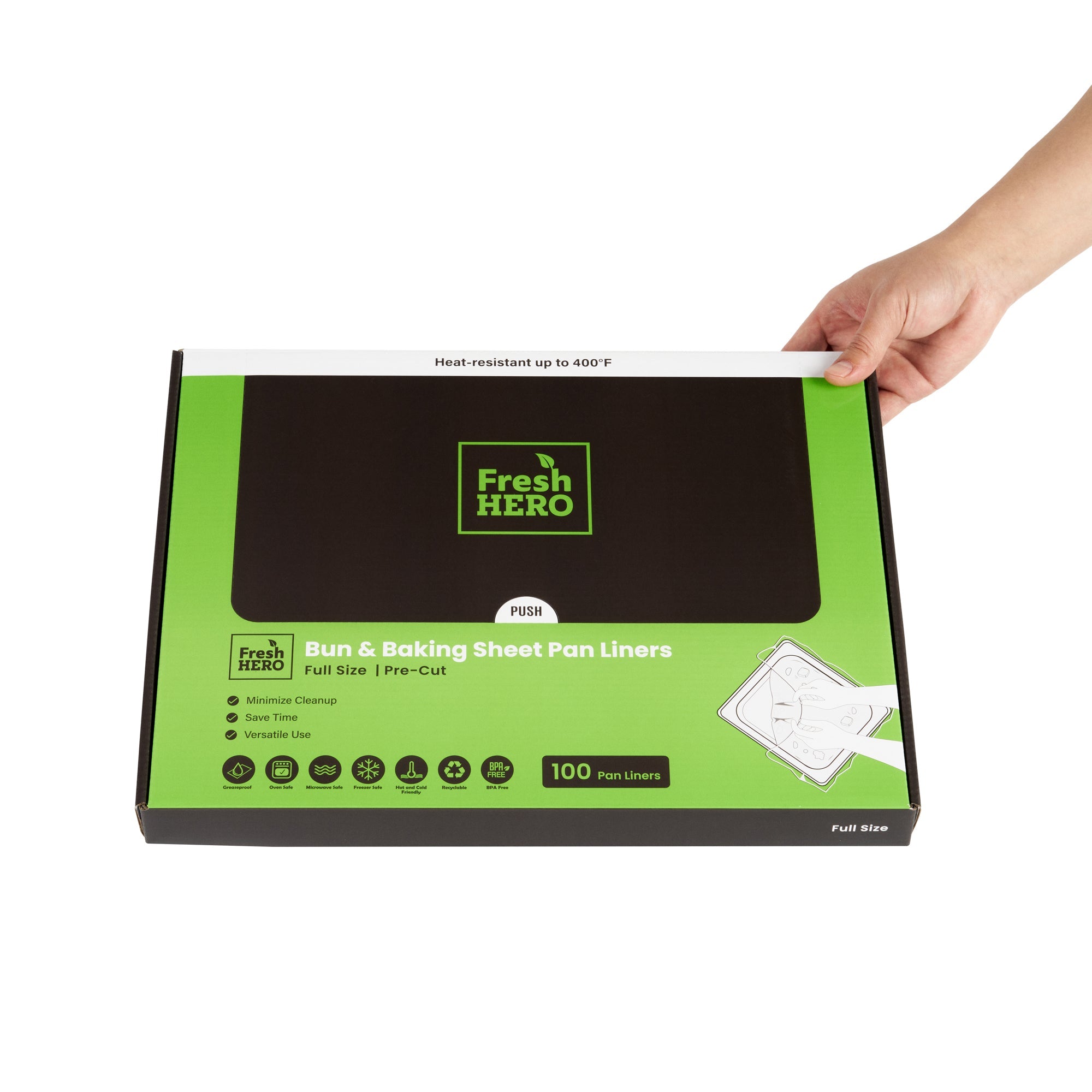 Fresh Hero Nylon Full Size Bun / Baking Sheet Pan Liner - 20 1/2" x 28 1/2" - 100 count box