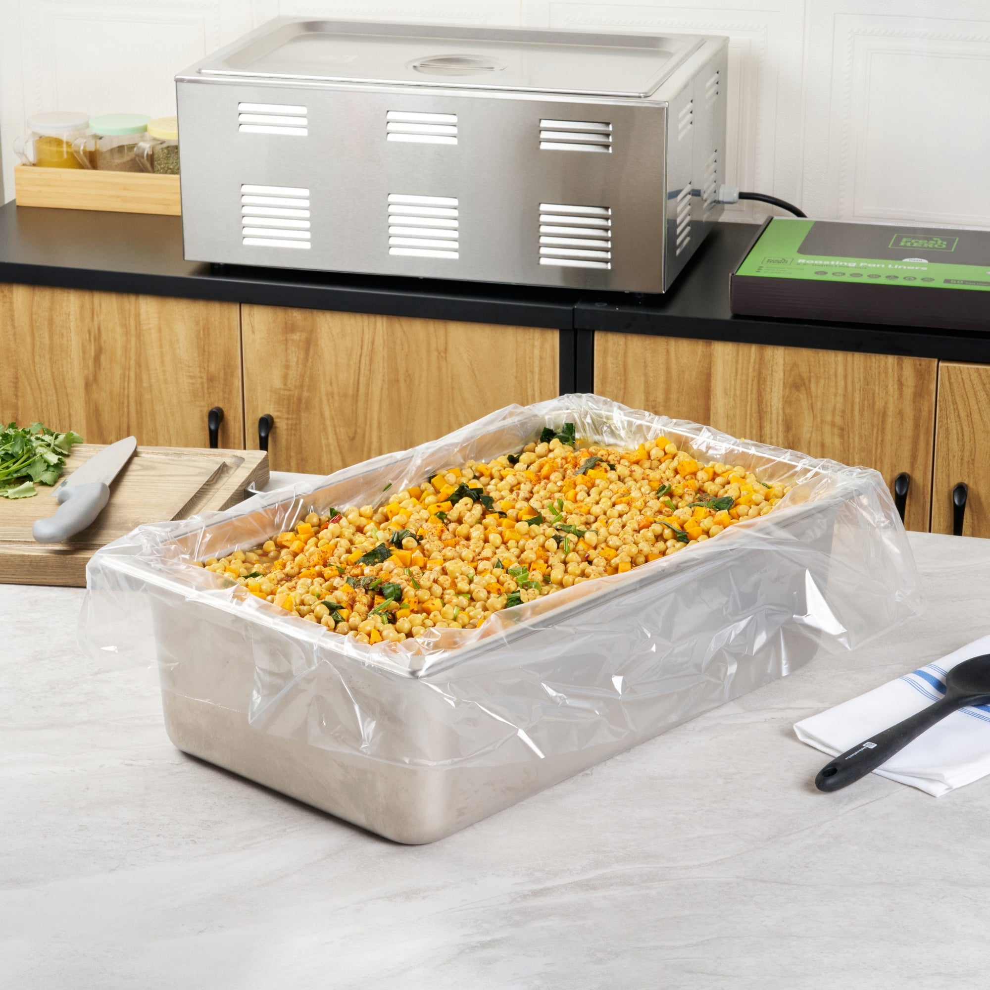 Fresh Hero Nylon Roasting Pan Liner - 6.5" Depth - 38" x 18" - 50 count box