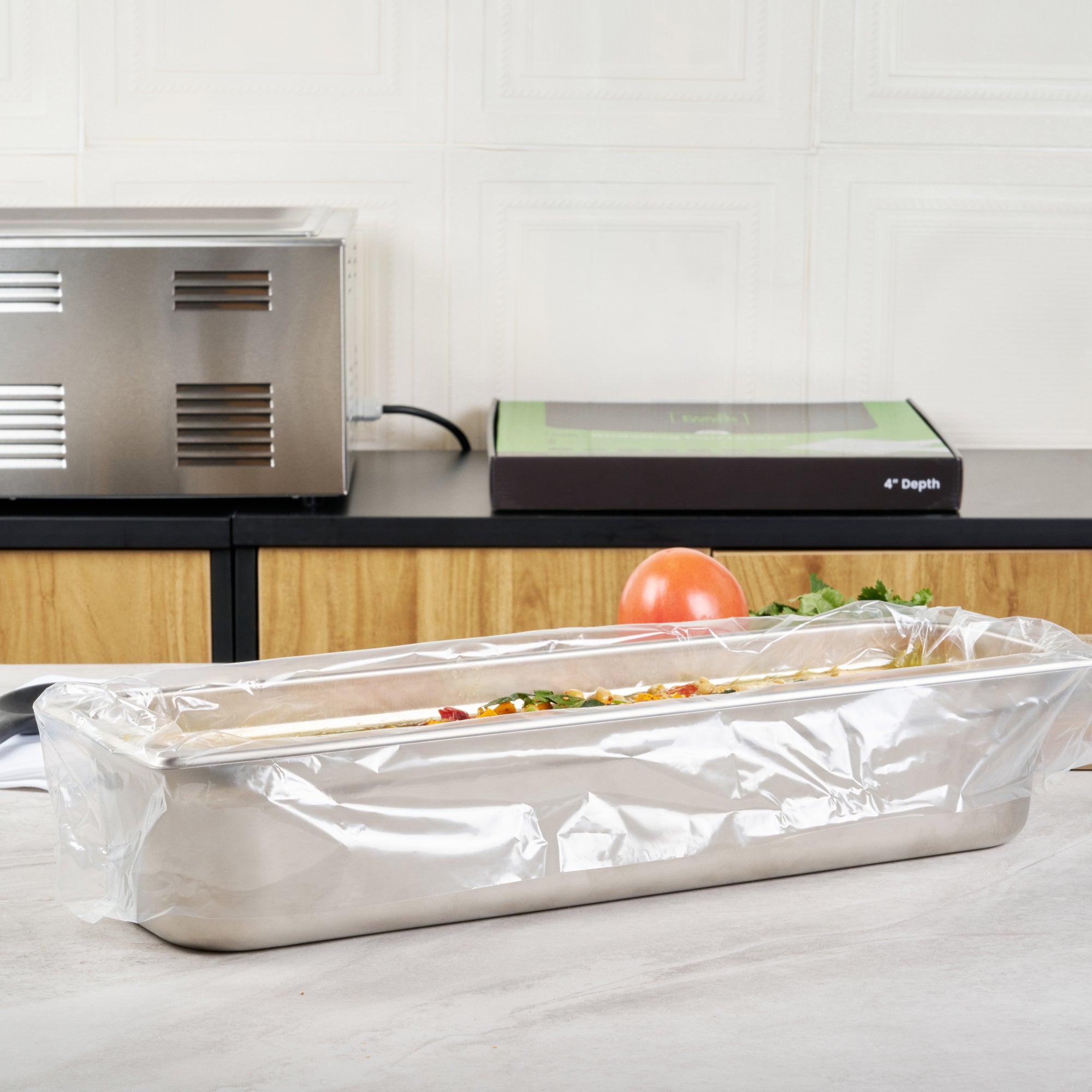Fresh Hero Nylon Roasting Pan Liner - 4" Depth - 42" x 14" - 50 count box