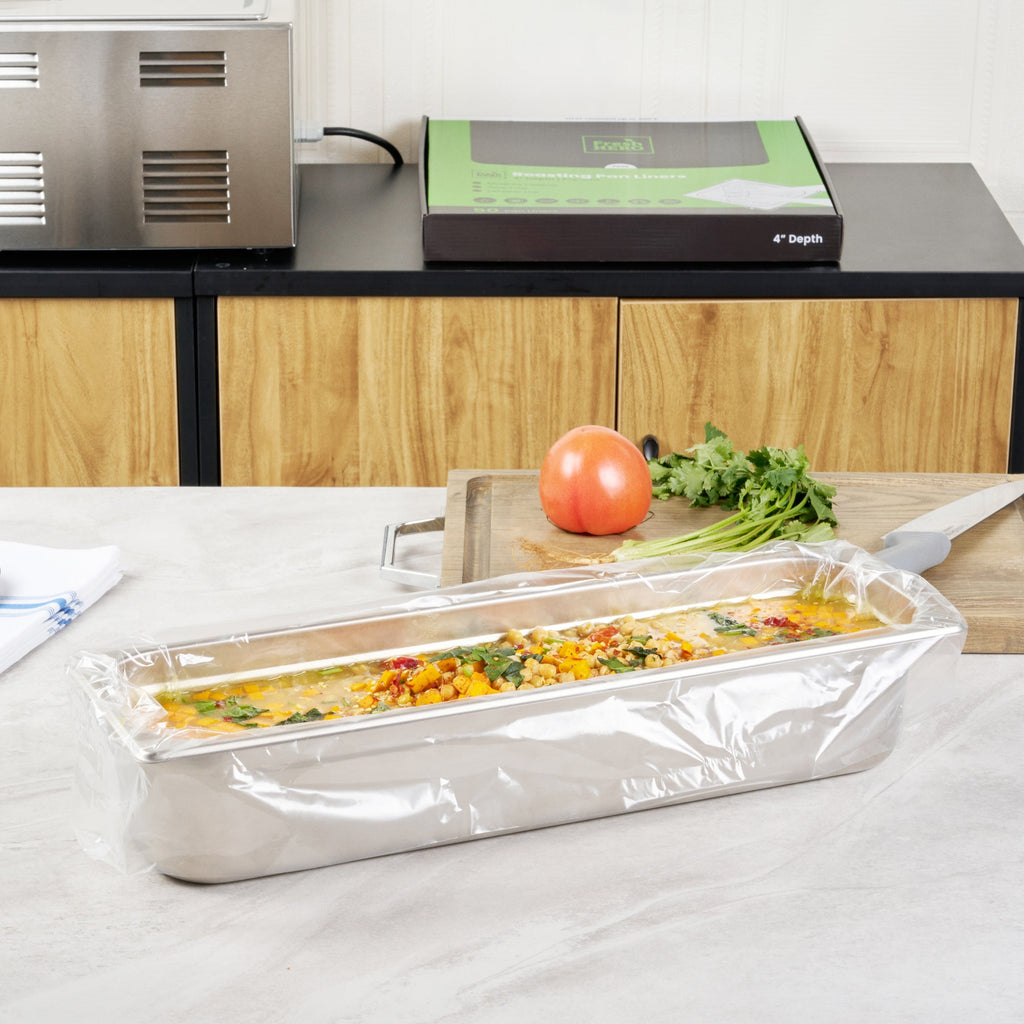 Fresh Hero Nylon Roasting Pan Liner - 4" Depth - 42" x 14" - 50 count box