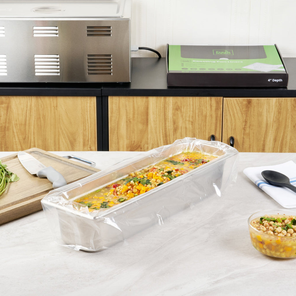 Fresh Hero Nylon Roasting Pan Liner - 4" Depth - 42" x 14" - 50 count box