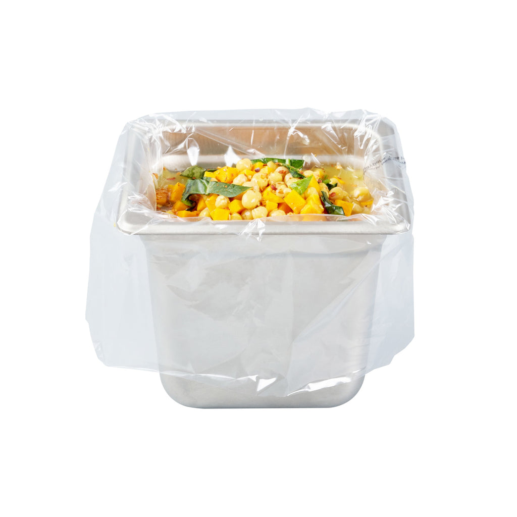 Fresh Hero Nylon 1/6 Size Steam Table Pan Liner - 8" Depth - 13" x 18" - 100 count box
