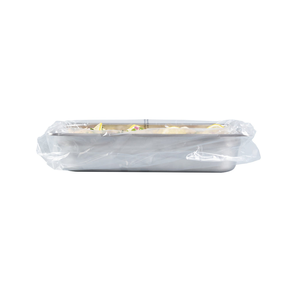 Fresh Hero Nylon 1/3 and 1/4 Steam Table Pan Liner - 2.5" Depth - 19" x 10" - 100 count box