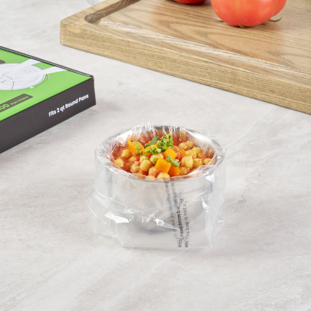 Fresh Hero Round Nylon Pan Liner - Fits 2 qt Round Pans - 9" x 14" - 100 count box