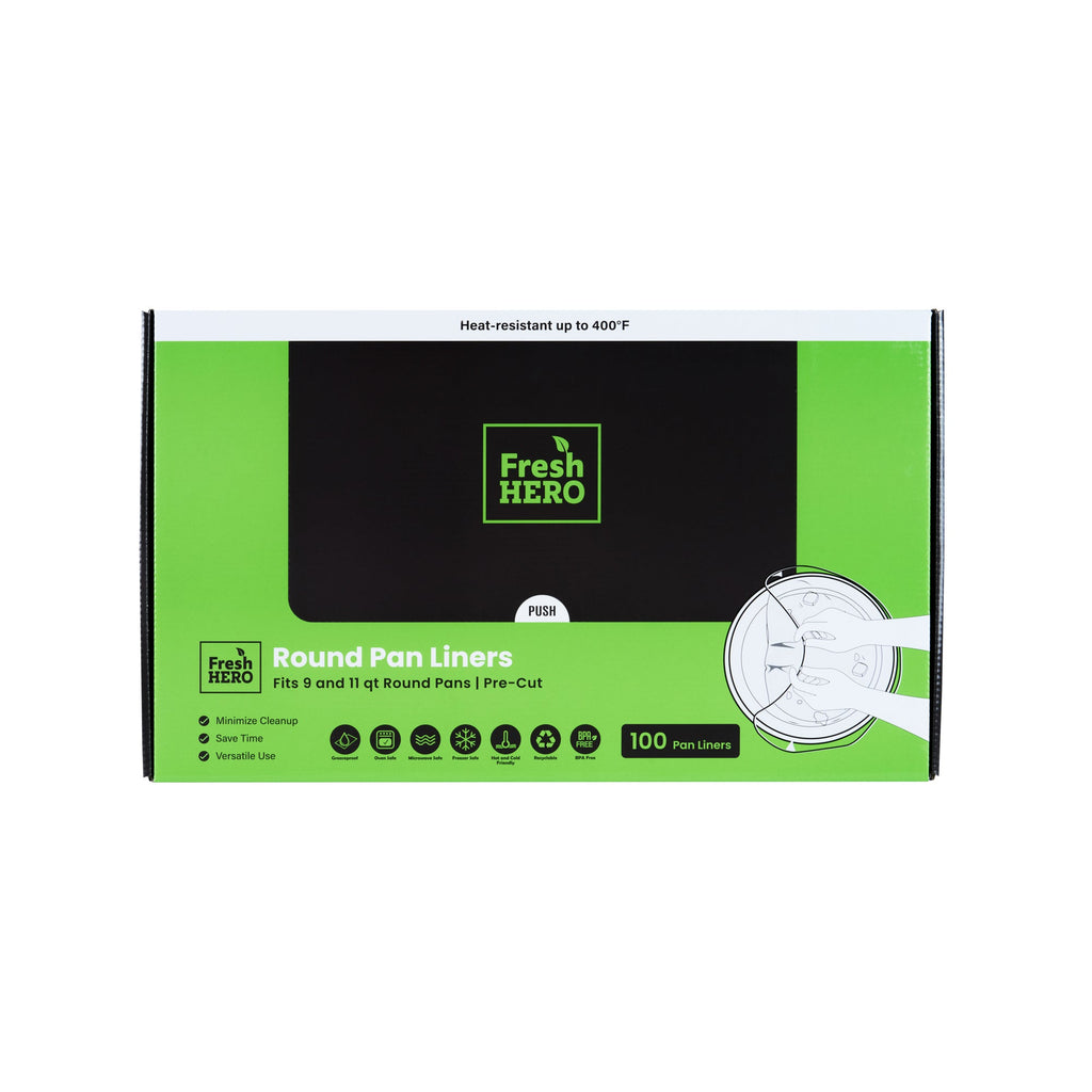 Fresh Hero Round Nylon Pan Liner - Fits 9 and 11 qt Round Pans - 18" x 20" - 100 count box
