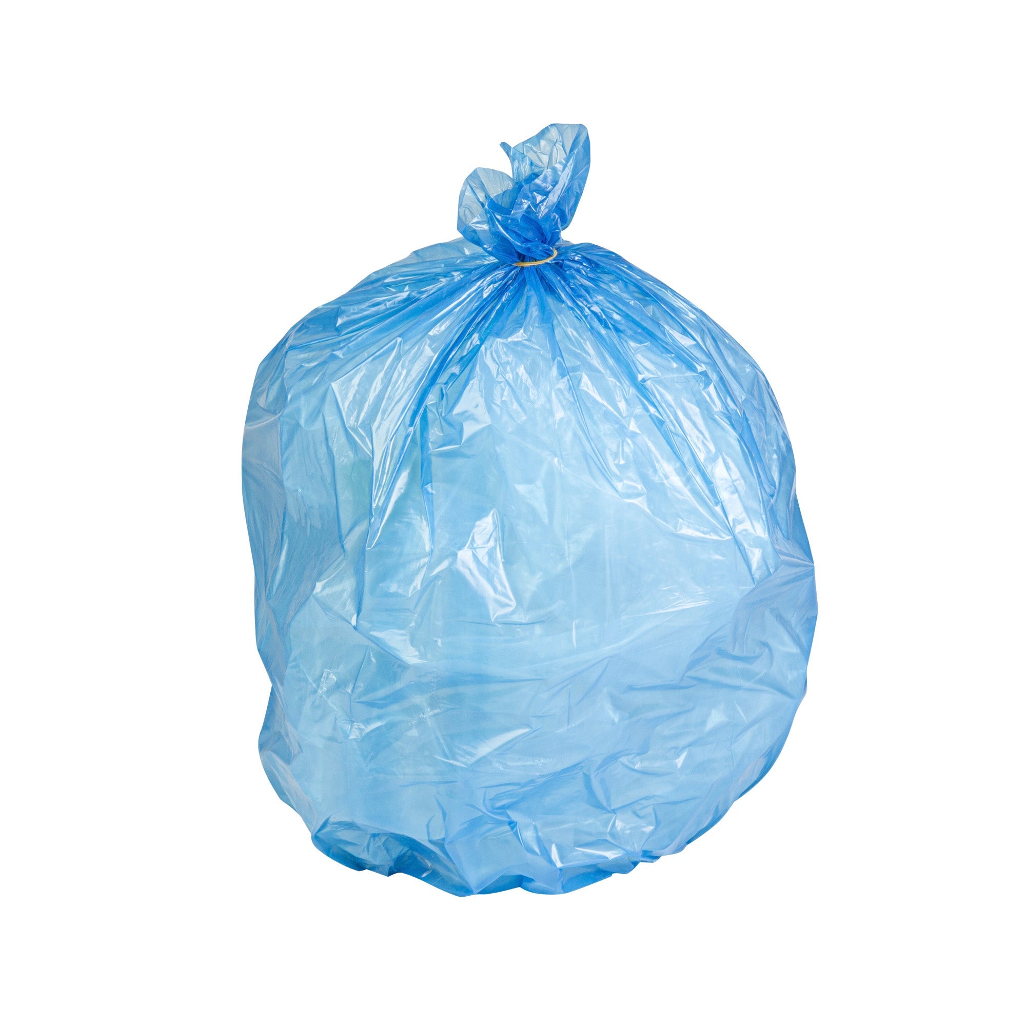Clean Tek Professional 12 - 16 Gal Blue Plastic Recycling Trash Liner - Linear Low Density, 1 mil - 24" x 33" - 250 count box