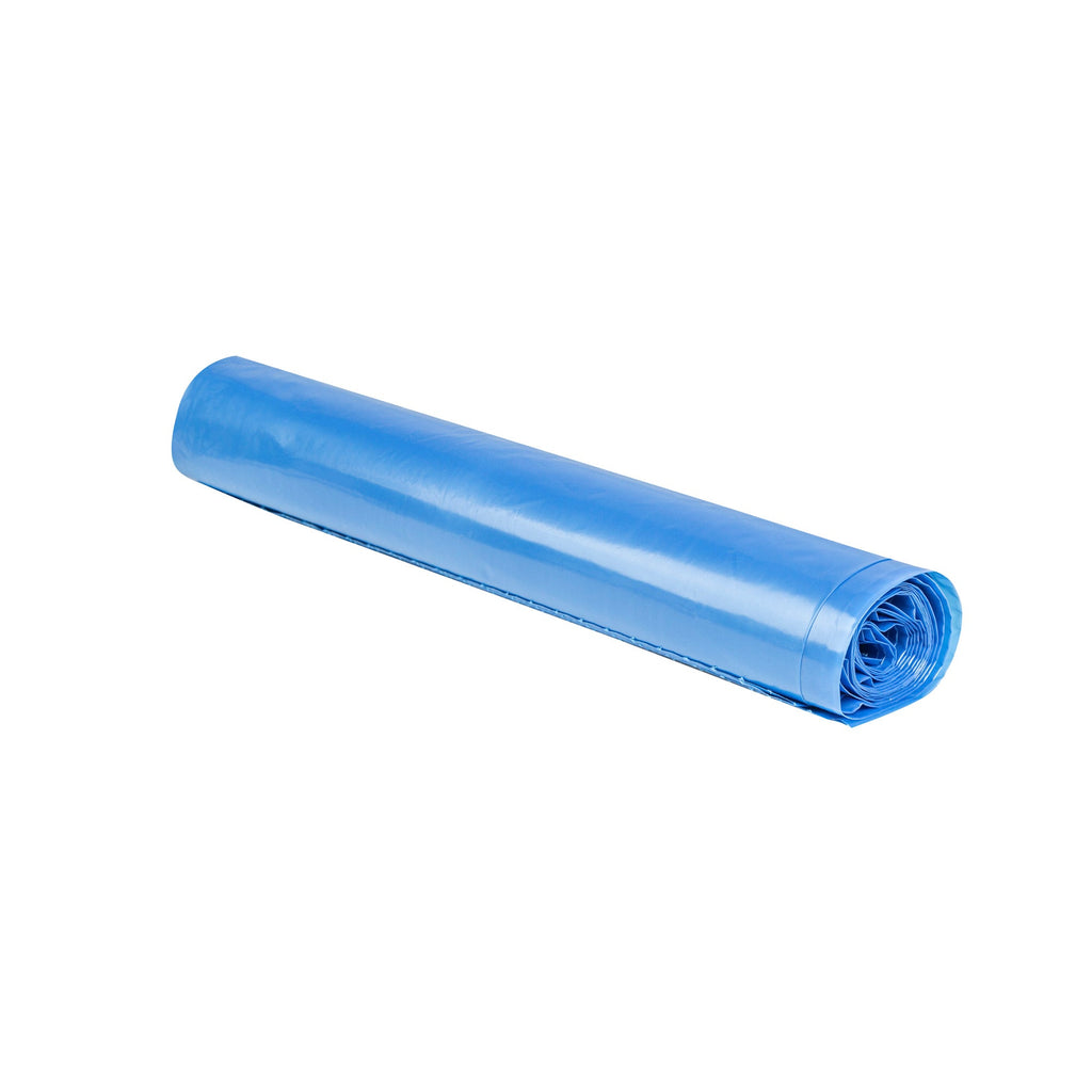 Clean Tek Professional 55 Gal Blue Plastic Recycling Trash Liner - Linear Low Density, 1.5 mil - 39" x 58" - 100 count box