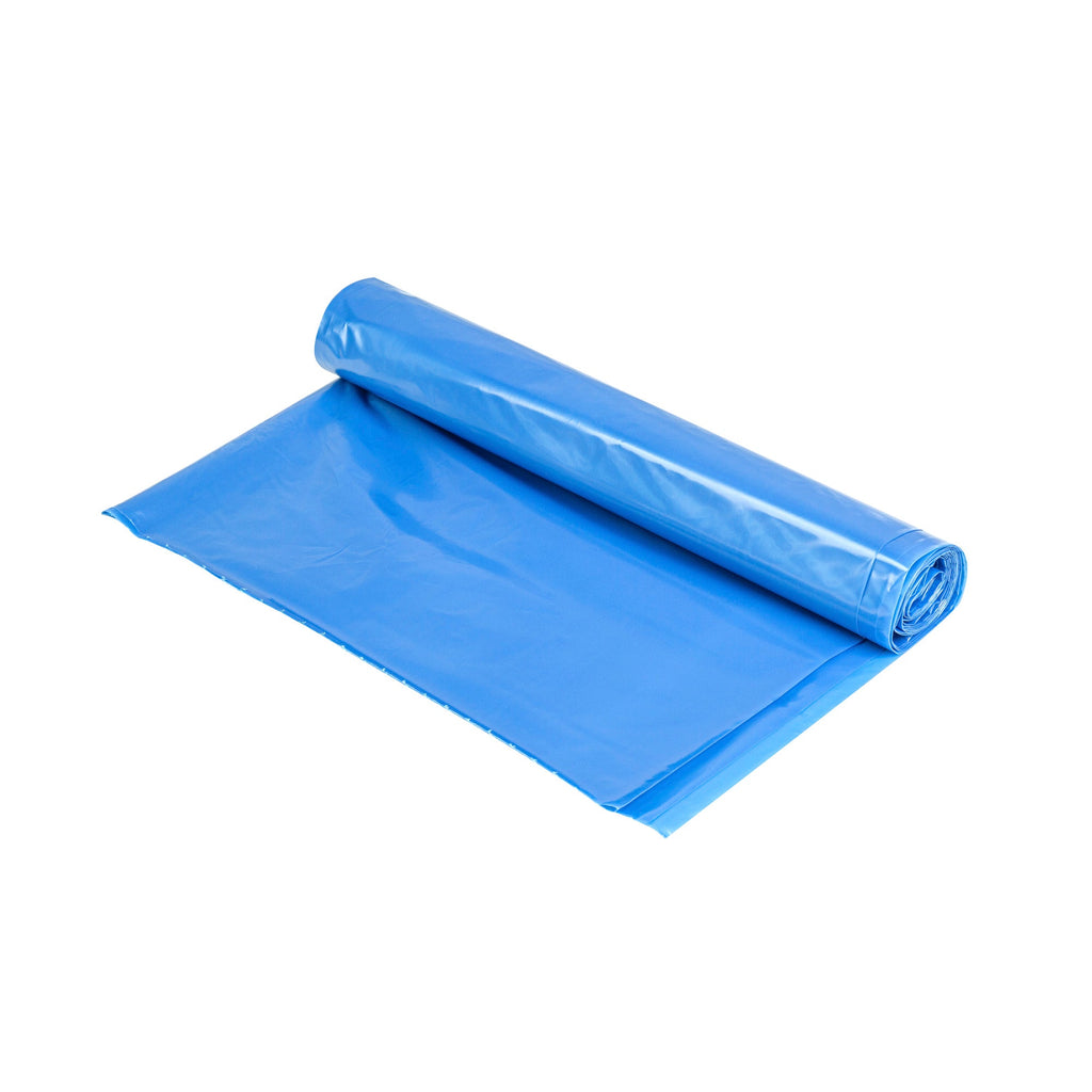 Clean Tek Professional 55 Gal Blue Plastic Recycling Trash Liner - Linear Low Density, 1.5 mil - 39" x 58" - 100 count box