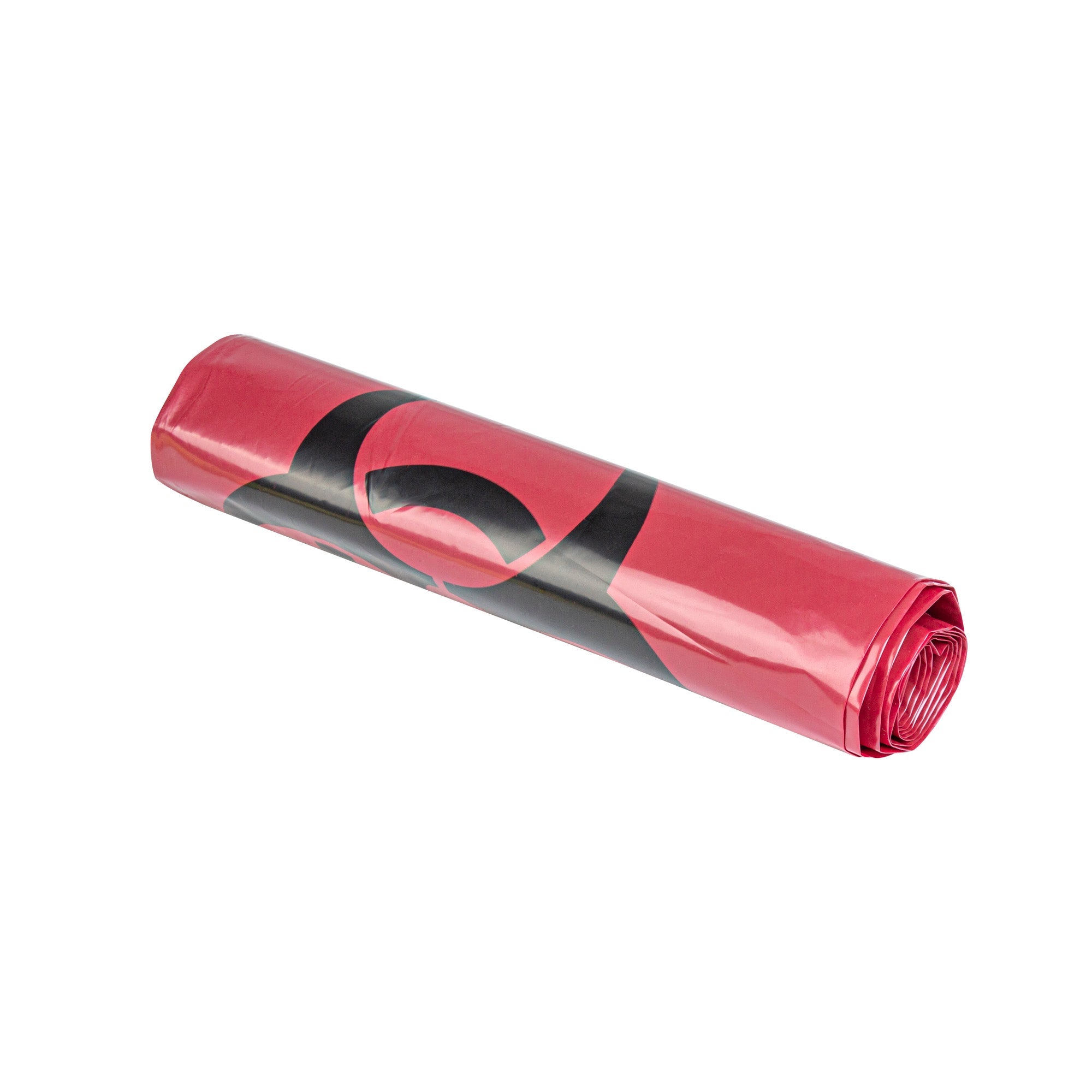 Clean Tek Professional 40-45 Gal Red Plastic Biohazard Trash Liner - Infectious Waste, Linear Low Density, 3 mil - 40" x 46" - 50 count box